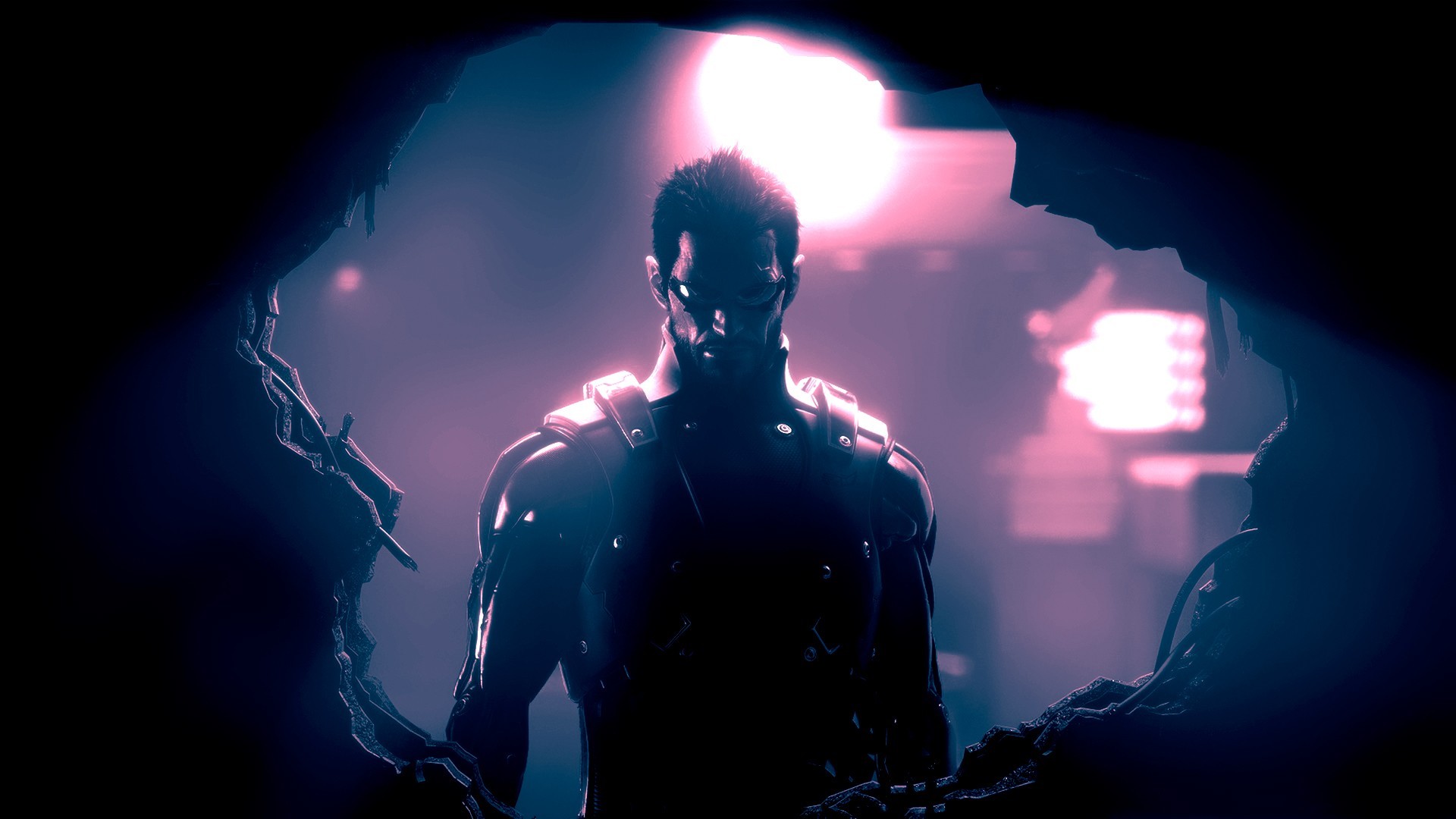 General 1920x1080 Deus Ex video games Adam Jensen Deus Ex: Human Revolution science fiction cyborg frontal view PC gaming
