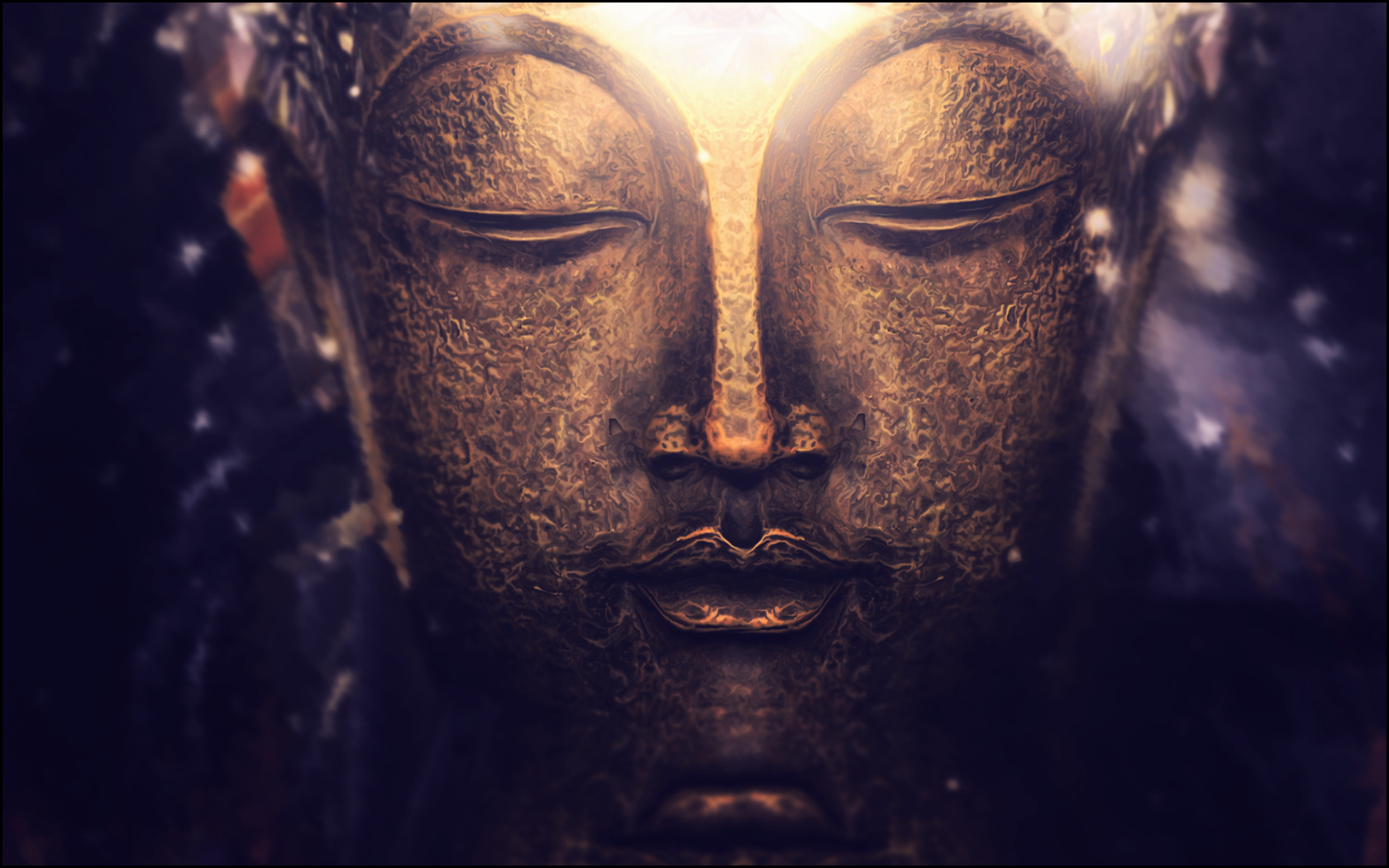 General 1680x1050 Buddha meditation spiritual Buddhism bokeh lights purple gold macro photography depth of field zen
