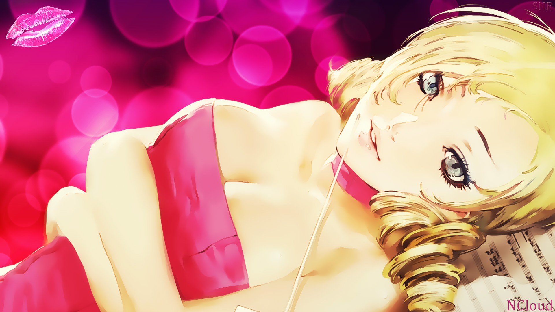 Anime 1920x1080 Catherine video games women blonde anime cleavage boobs looking at viewer video game art video game girls bright