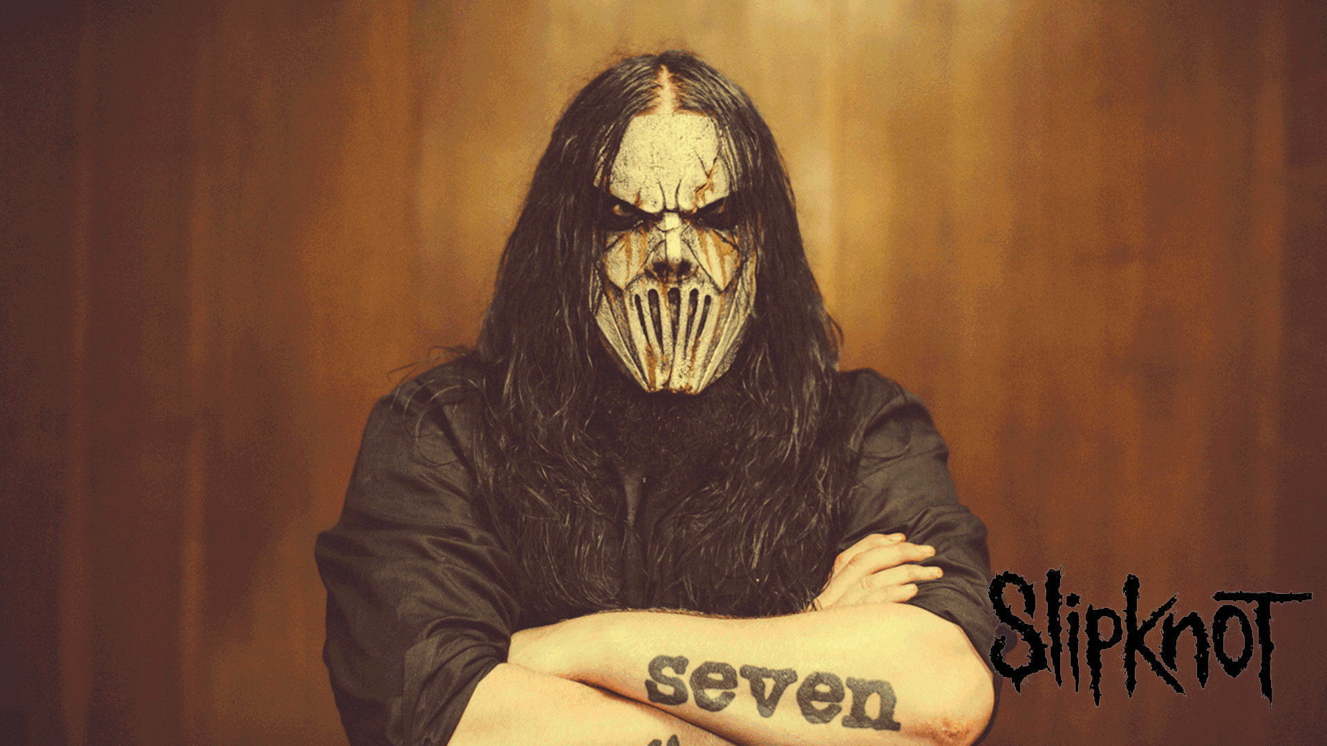 People 1920x1080 Mick Thomson Slipknot arms crossed mask men music band musician