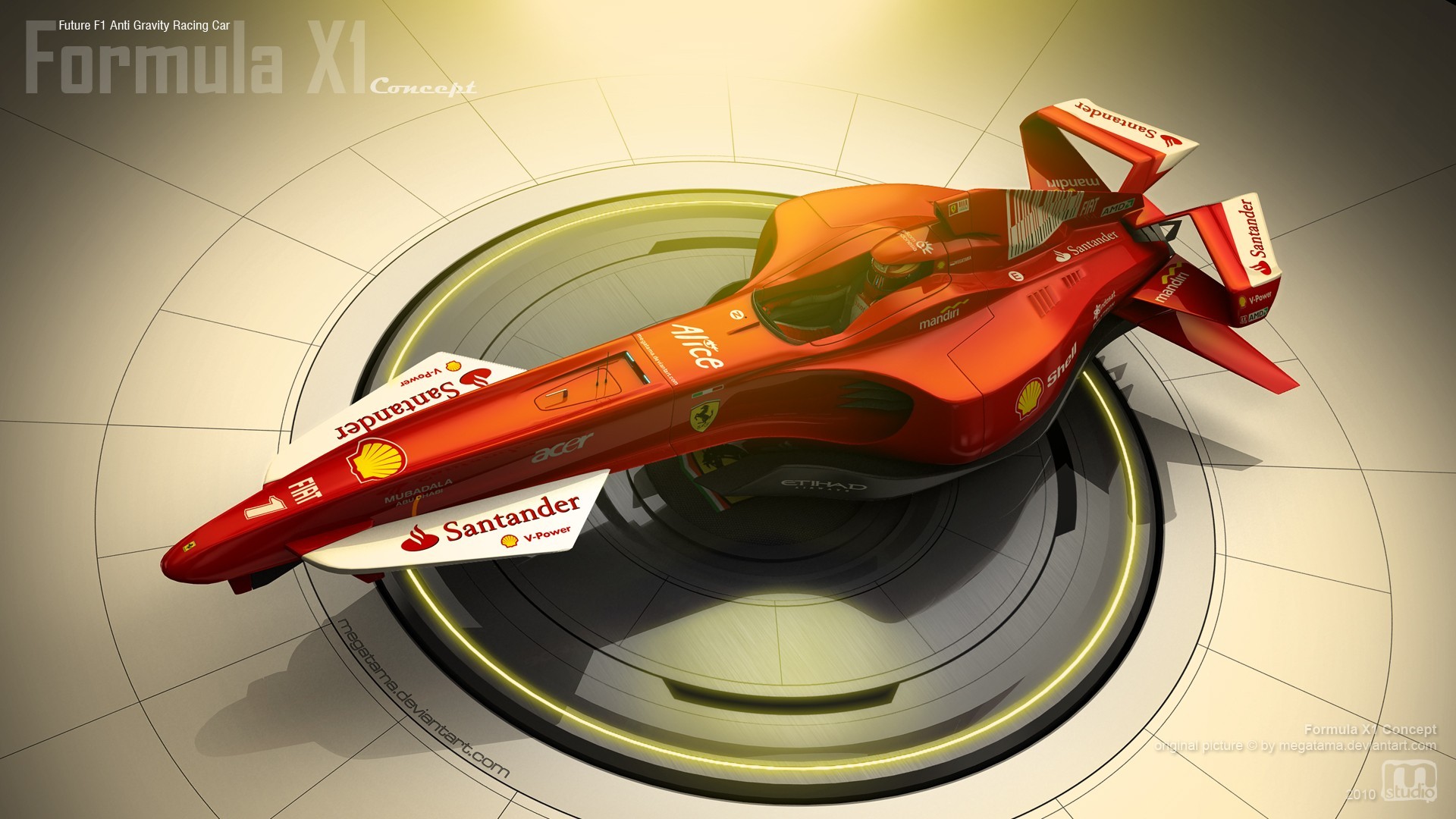General 1920x1080 Ferrari Formula 1 concept cars red cars vehicle digital art