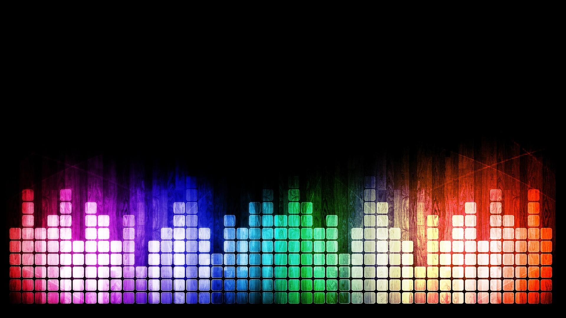 General 1920x1080 audio spectrum digital art simple background black background