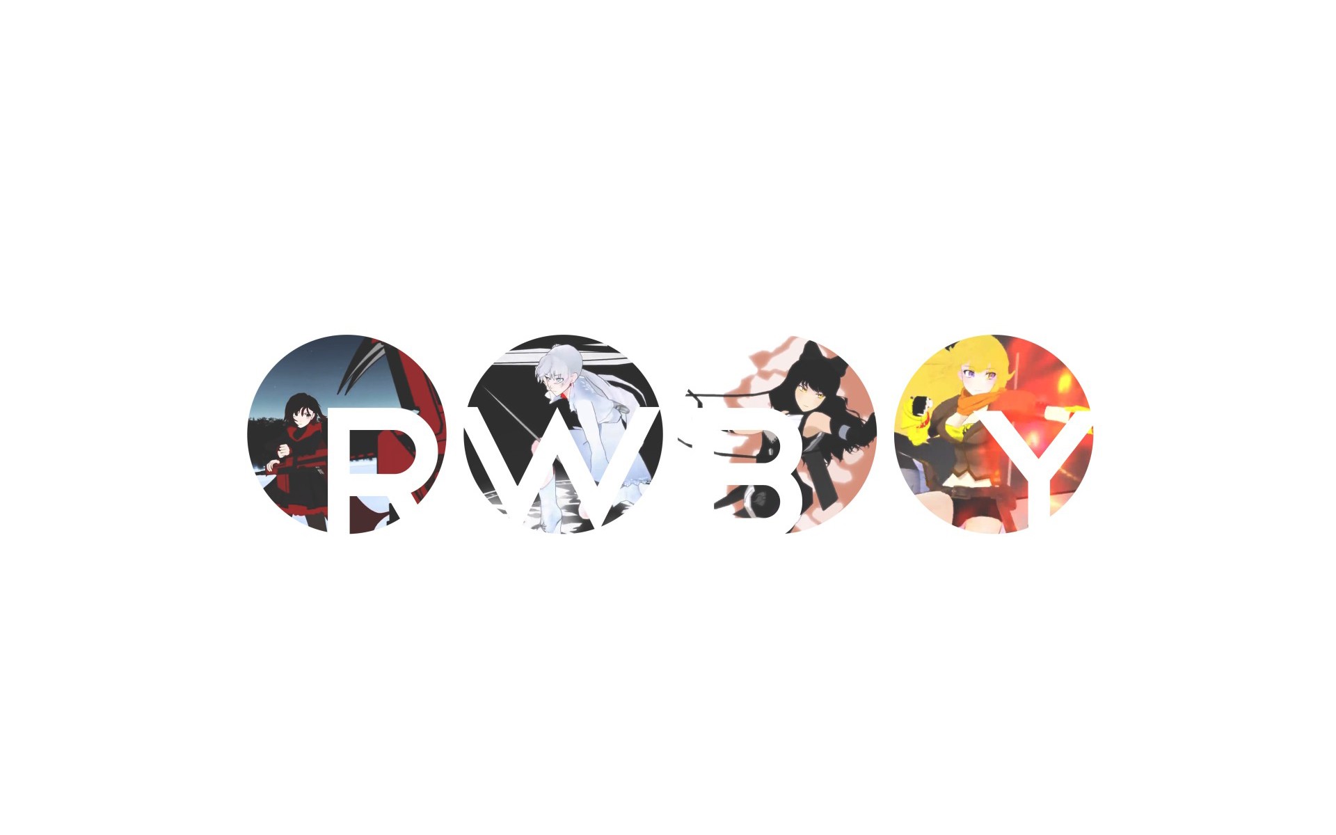 Anime 1920x1200 RWBY Rooster Teeth minimalism simple background white background anime
