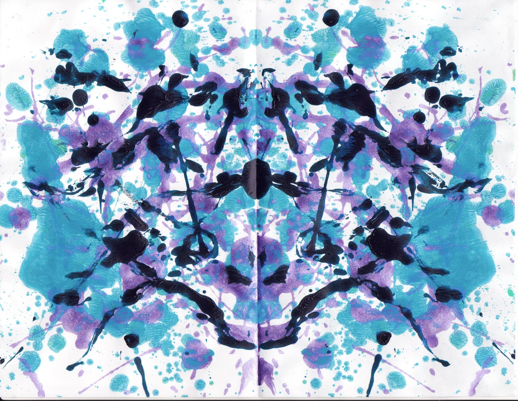General 1646x1276 ink paint splatter symmetry Rorschach test cyan