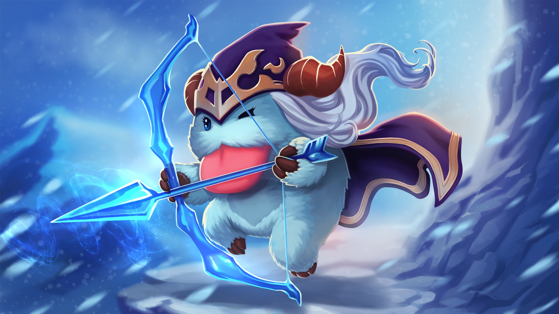 General 1920x1080 League of Legends video game art Ashe (League of Legends) Poro (League of Legends) PC gaming bow video game characters digital art