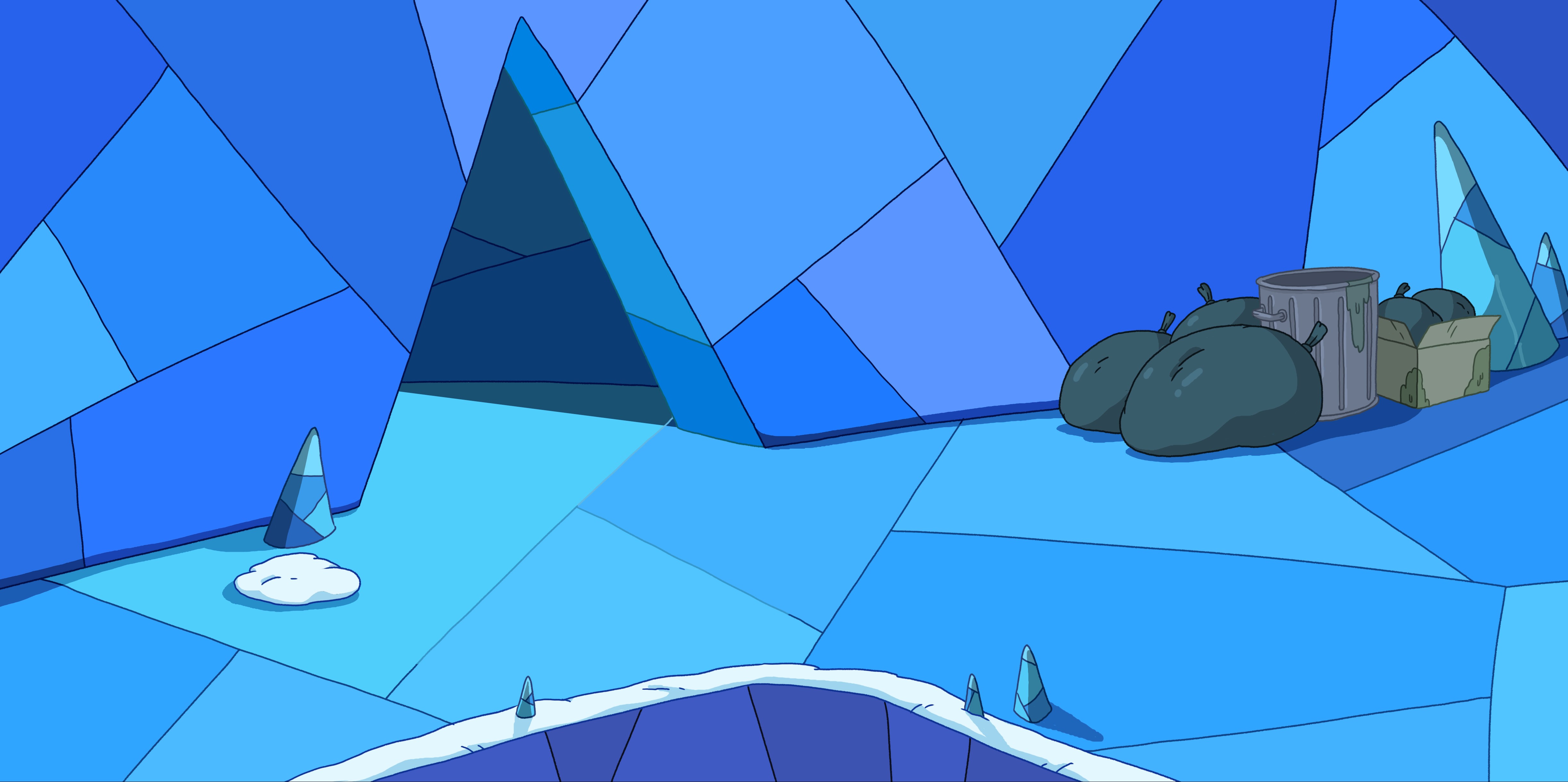 General 4896x2442 Adventure Time cartoon blue trash TV series digital art