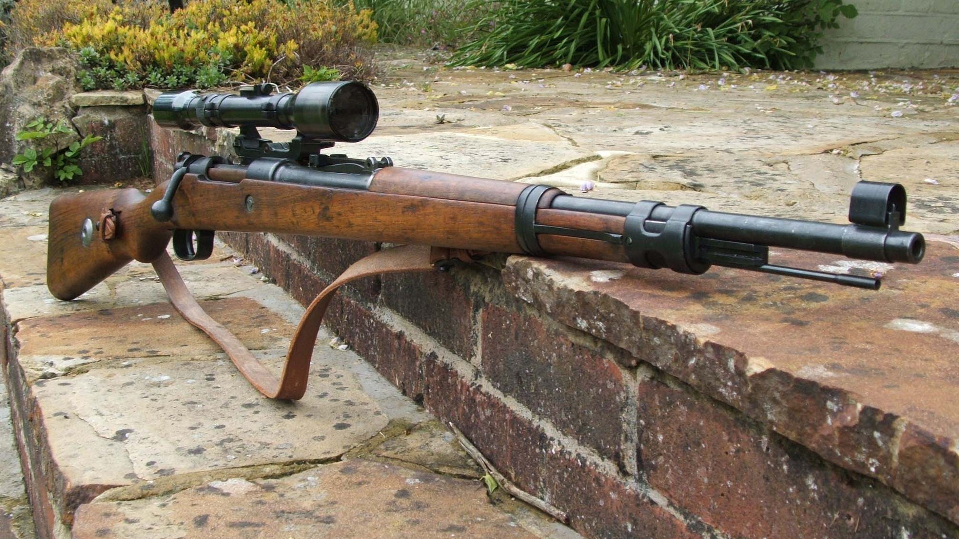 General 1920x1080 rifles Bolt action rifle mauser Mauser Kar98k weapon German firearms gun scopes