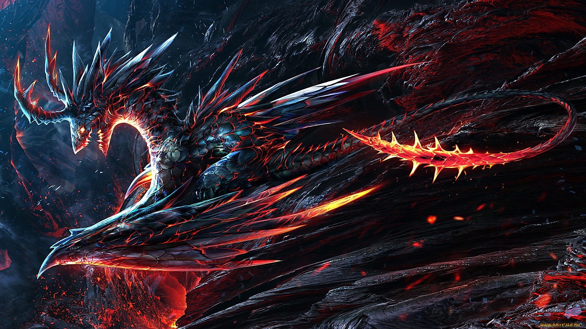 General 1920x1080 creature fantasy art dragon digital art