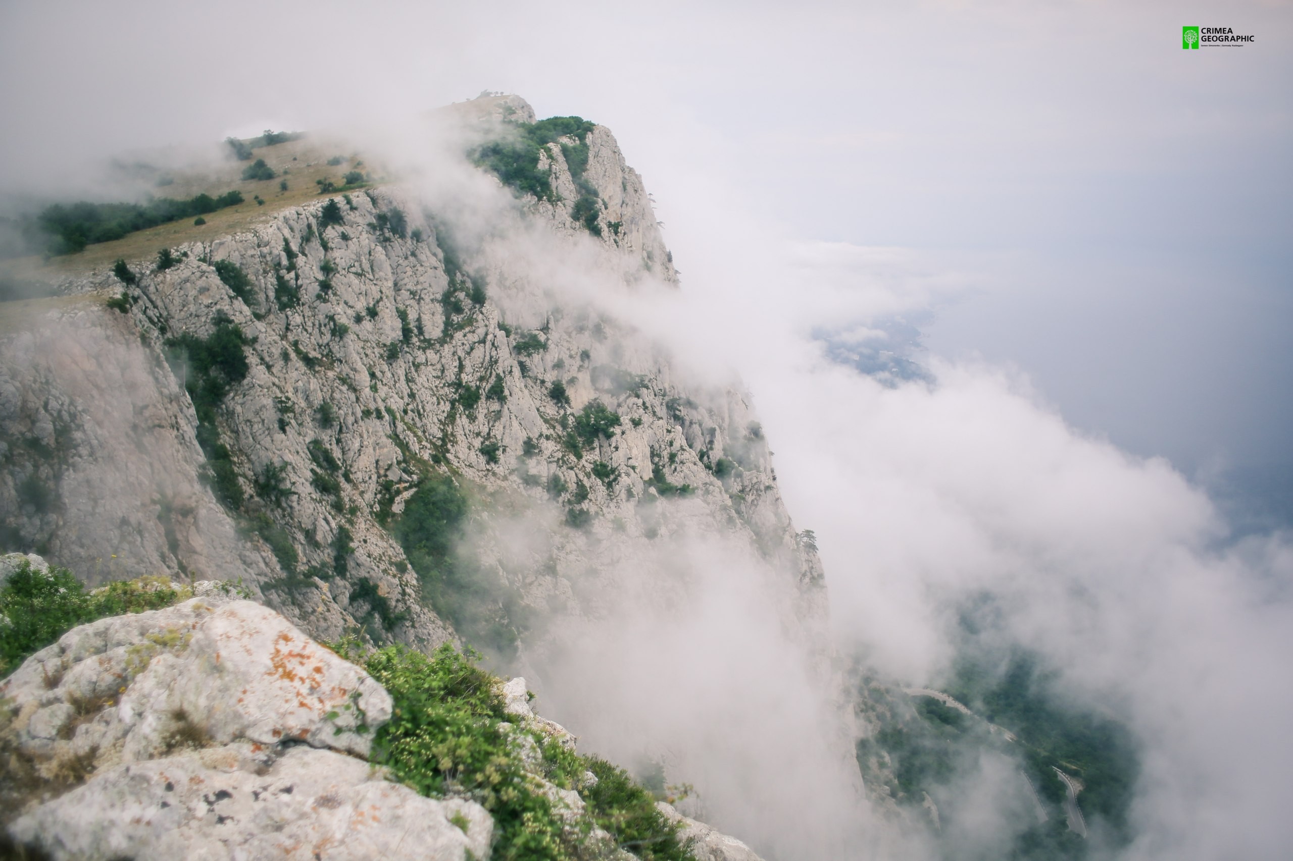 General 2560x1706 Crimea nature mountains clouds mist rocks landscape