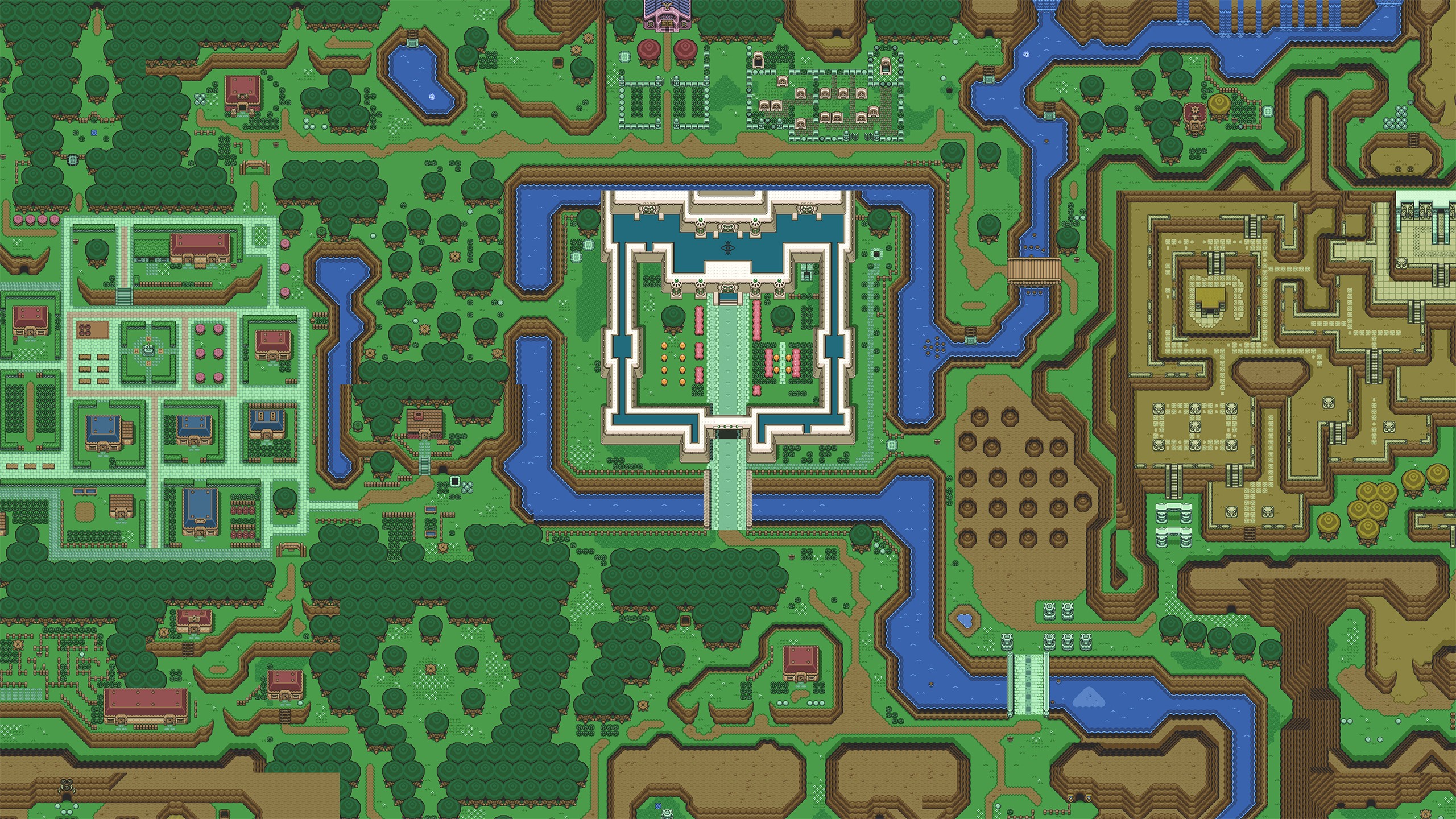 General 2560x1440 The Legend of Zelda: A Link to the Past map video games The Legend of Zelda retro games video game art