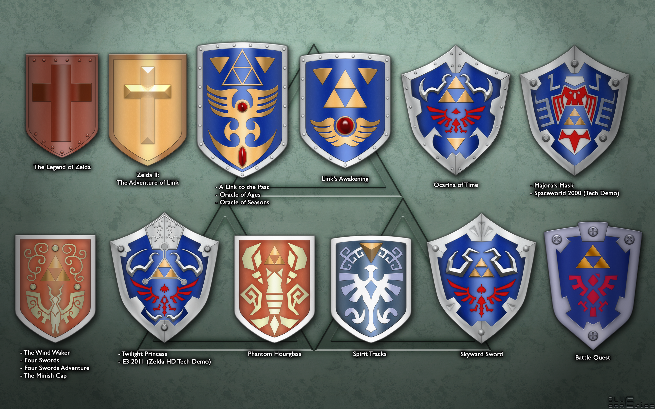 General 2560x1600 The Legend of Zelda shield video games infographics Hylian Shield video game art