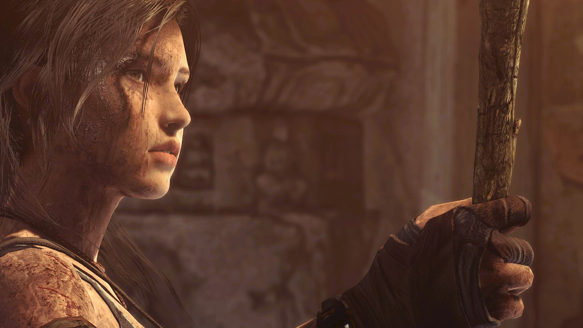 General 1920x1080 Tomb Raider video games video game girls dirt face PC gaming Crystal Dynamics Tomb Raider (2013) closeup screen shot video game characters Lara Croft (Tomb Raider)