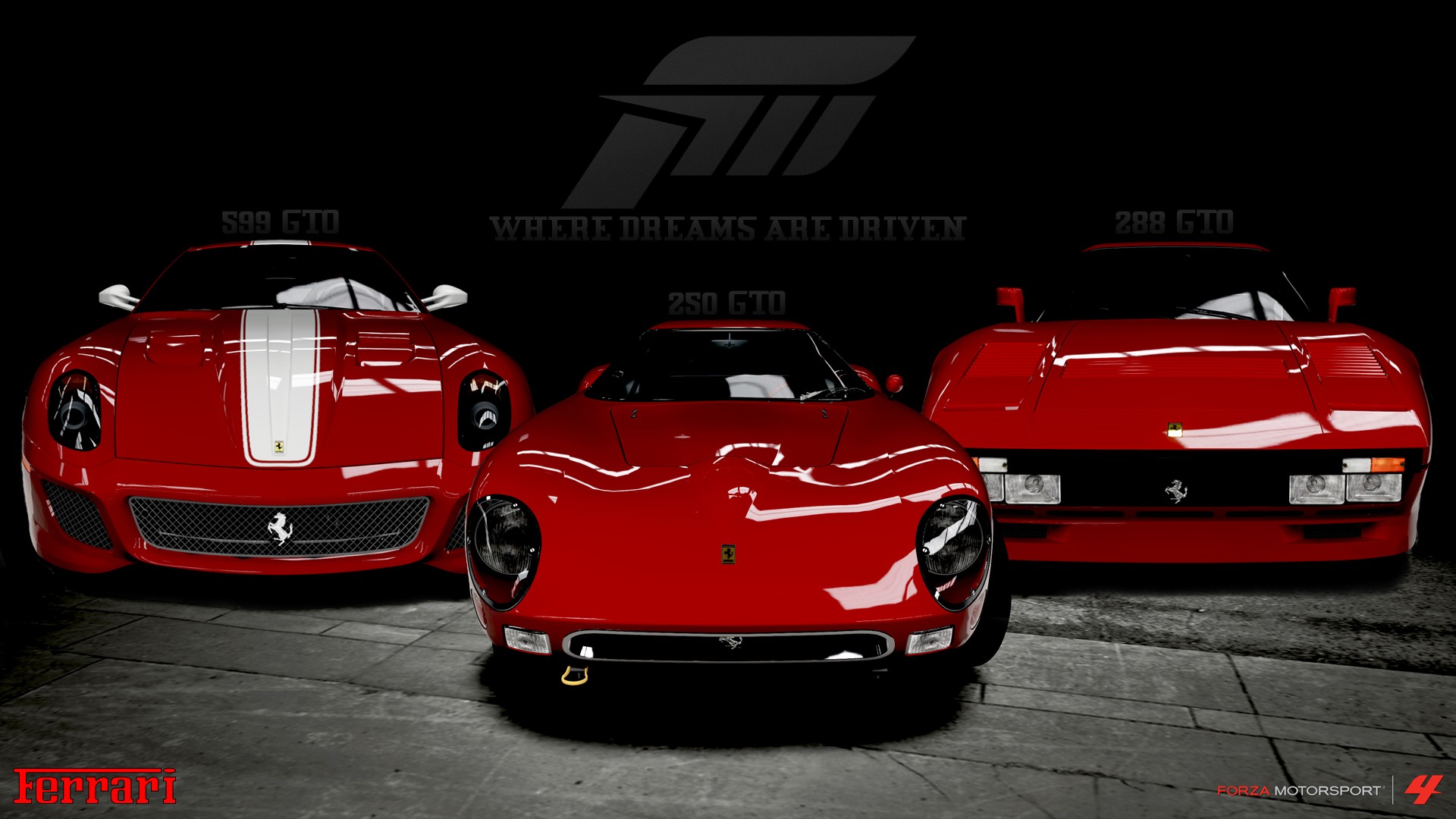 General 1920x1080 car red cars Ferrari vehicle Forza Motorsport 4 video games PC gaming Turn 10 Studios