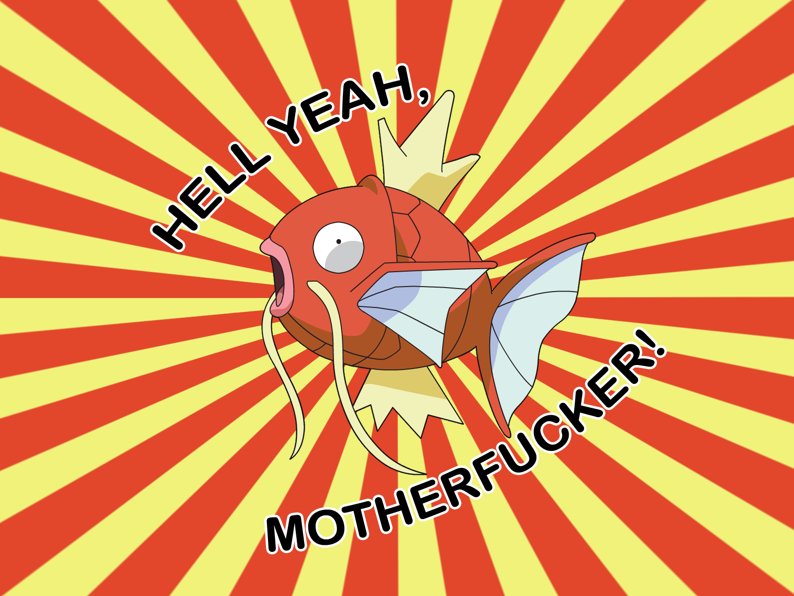 Anime 1600x1200 Pokémon Magikarp quote simple background fish minimalism