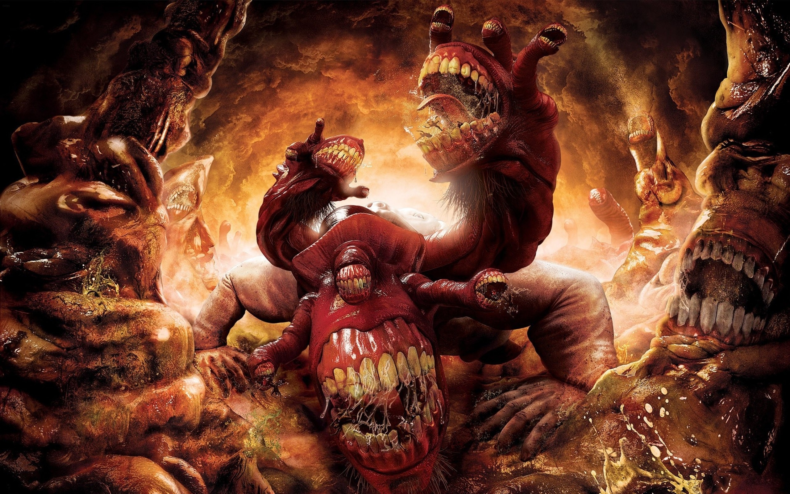 General 2560x1600 Dante's Inferno Gluttony video game art hell creature demon horror video games 7 deadly sins