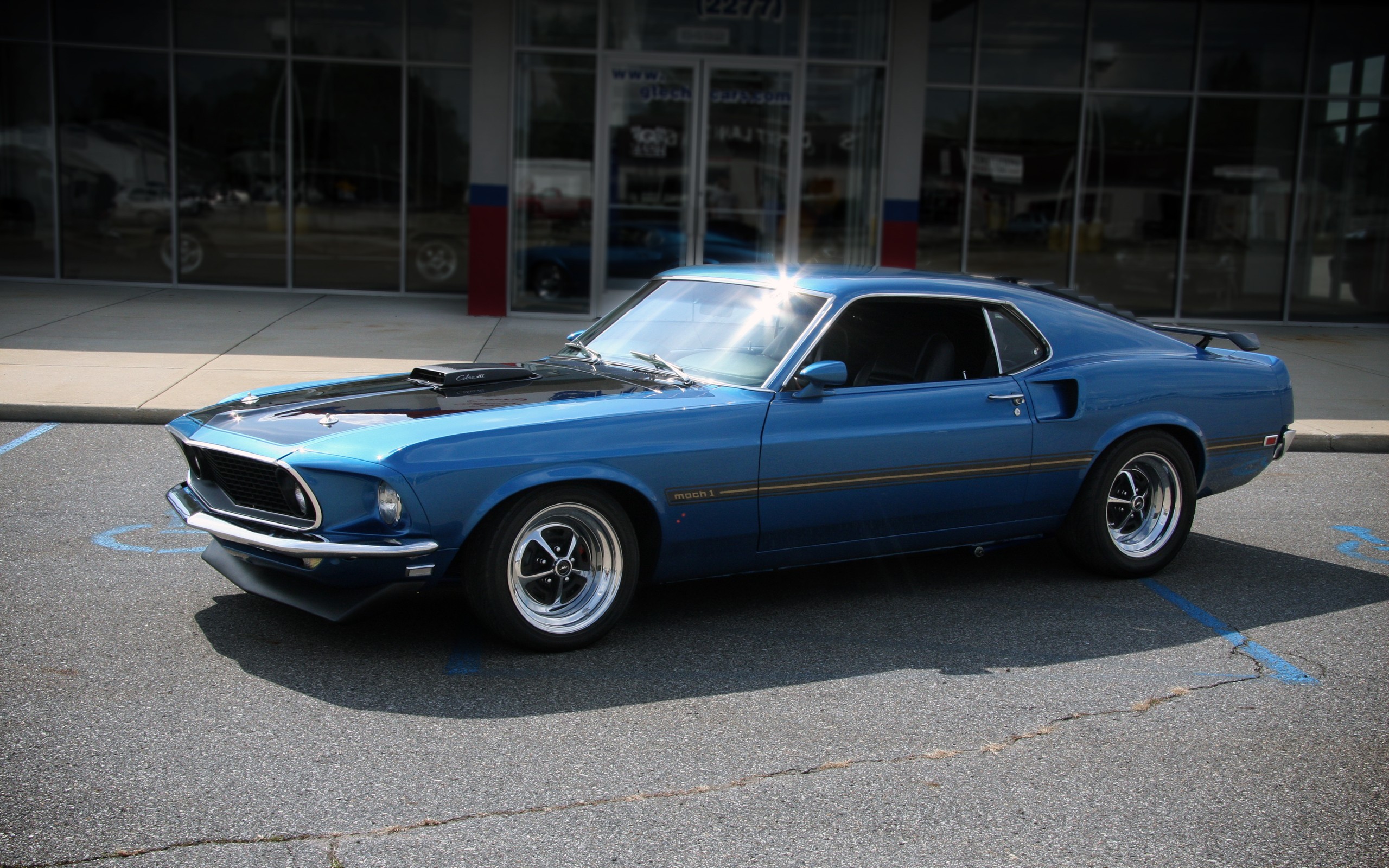 General 2560x1600 car Ford Ford Mustang Ford Mustang Mach 1 blue cars vehicle muscle cars American cars