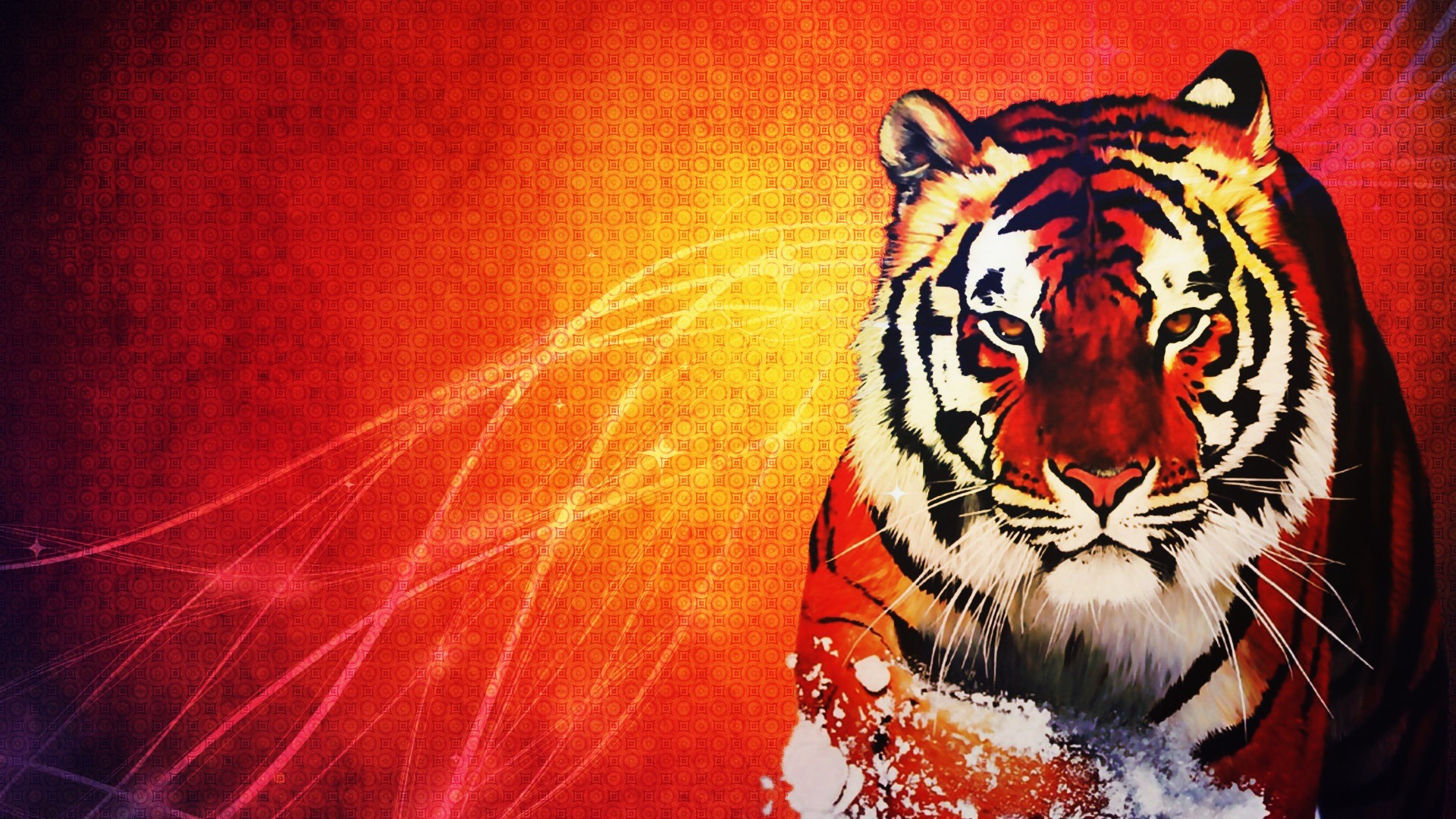 General 1920x1080 tiger orange animals wildlife mammals big cats artwork