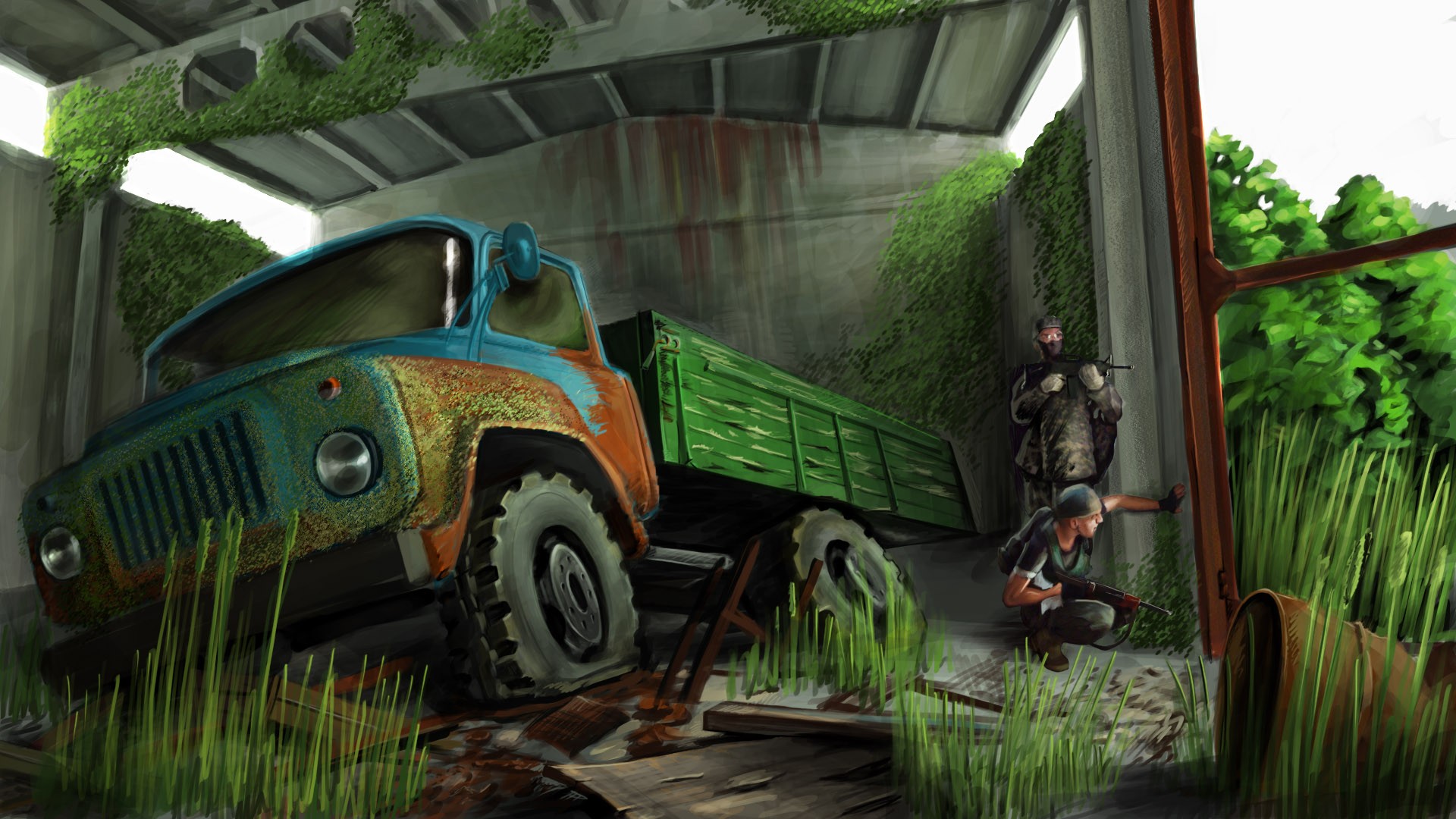 General 1920x1080 DayZ PC gaming truck video game art GAZ vehicle apocalyptic