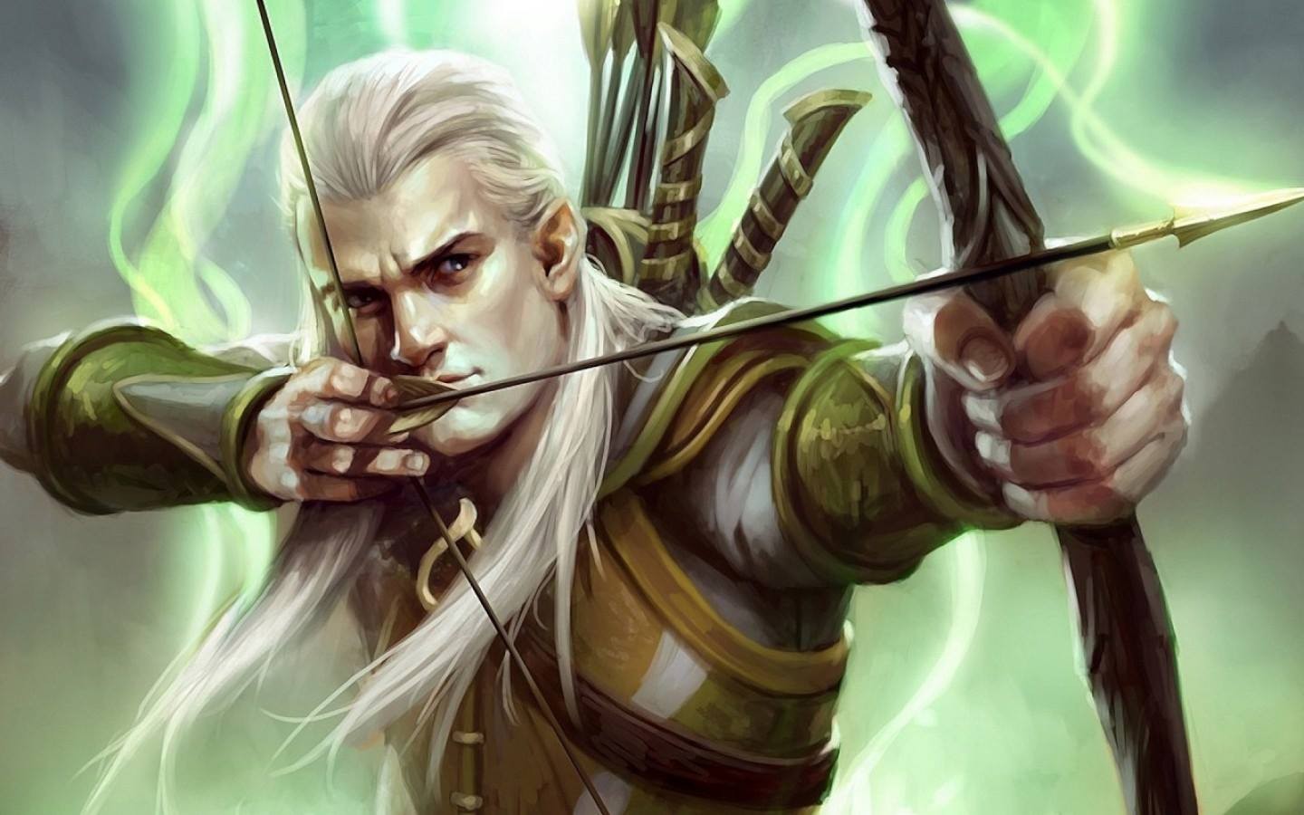 General 1440x900 Legolas archer The Lord of the Rings fantasy men fantasy art movies long hair aiming bow