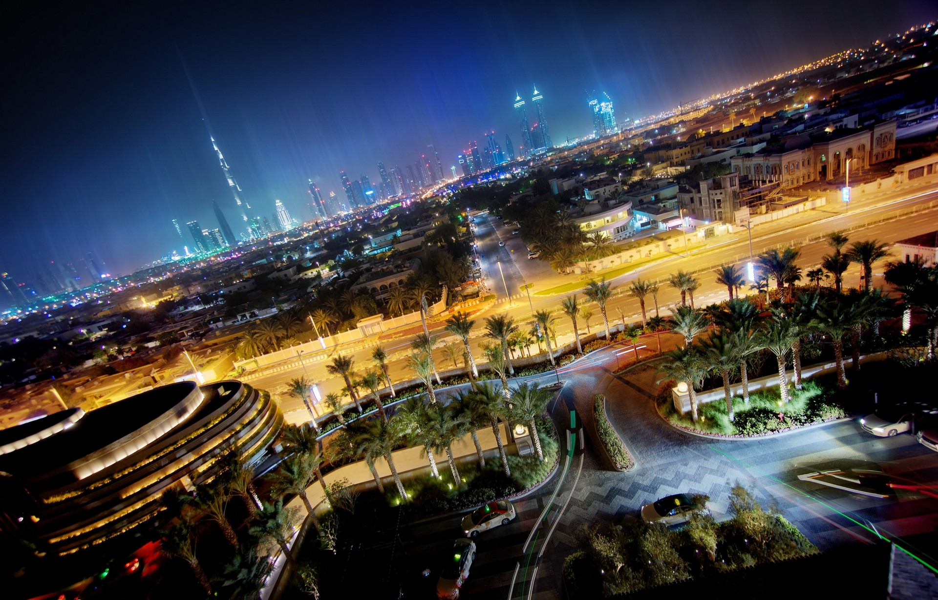 General 1920x1229 Dubai cityscape night city lights