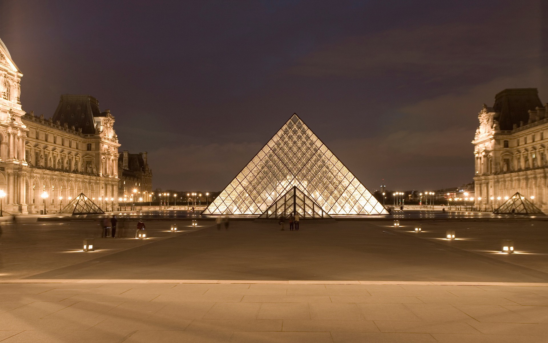 General 1920x1200 Louvre long exposure Paris museum France landmark Europe