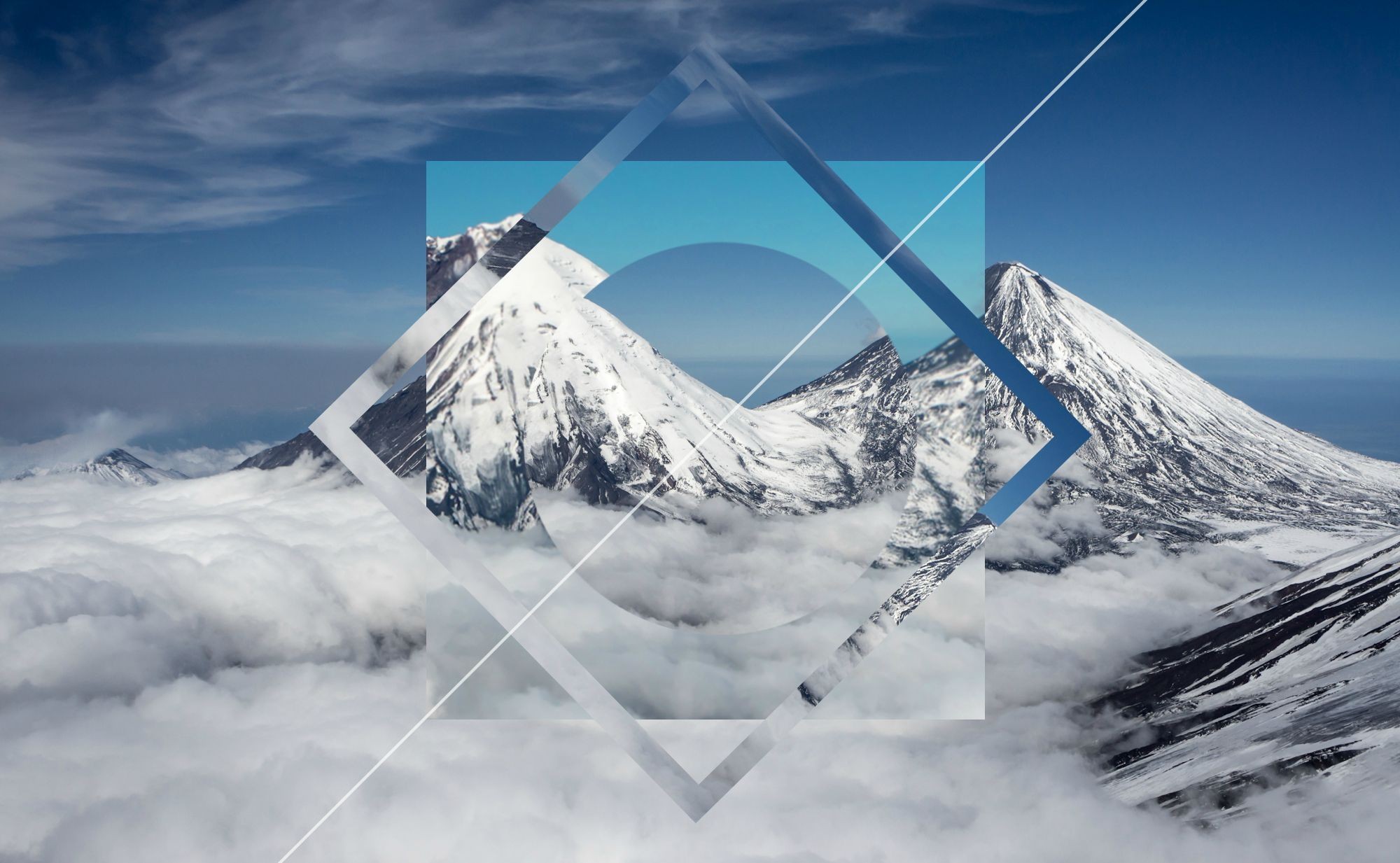 General 2000x1233 polyscape mountains snow digital art