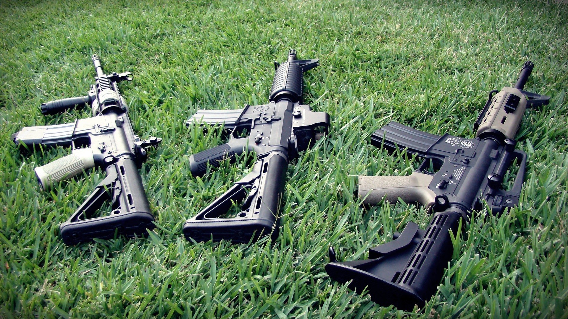 General 1920x1080 M4A1 M4A4 AR-15 weapon assault rifle American firearms