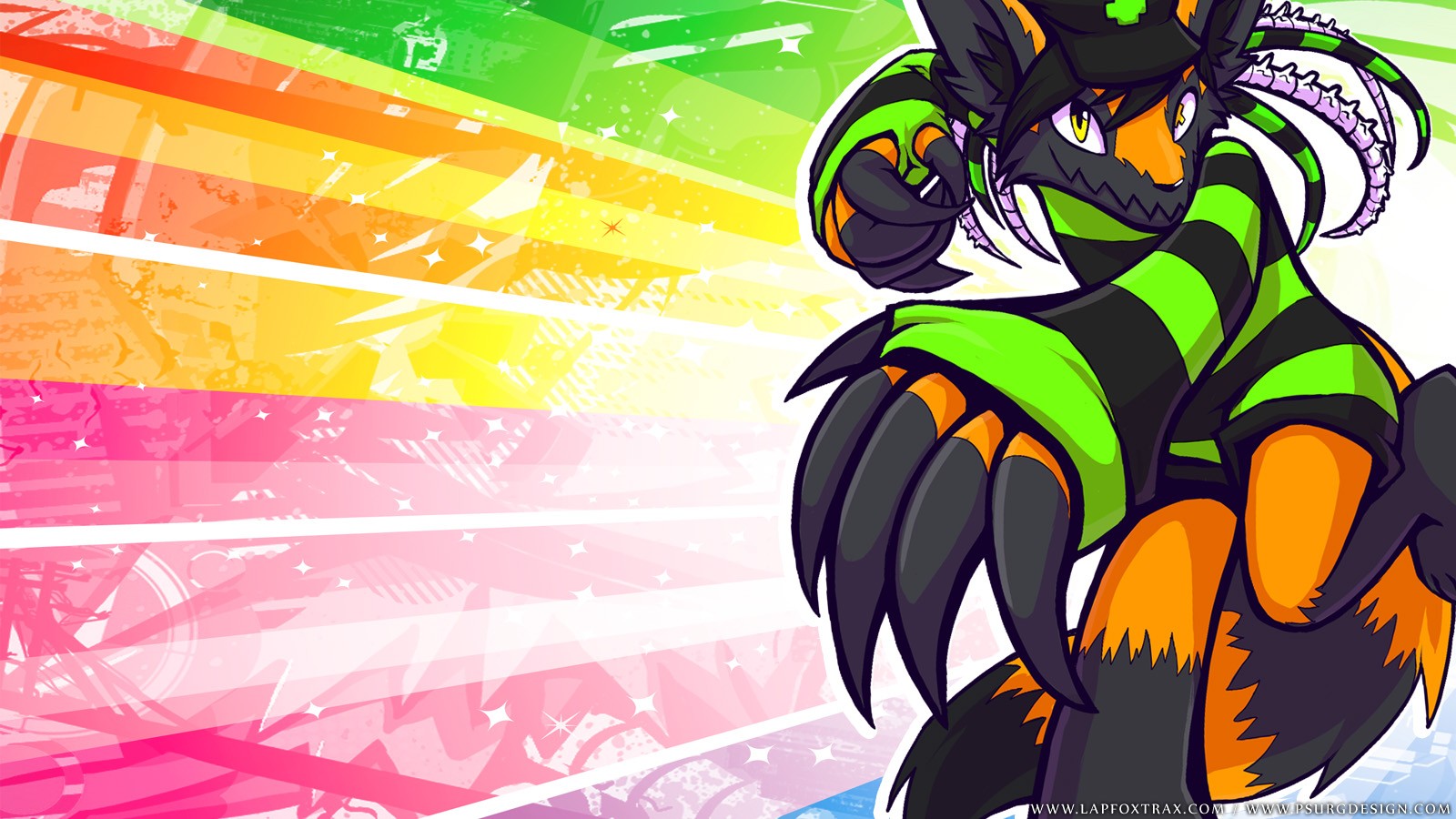 General 1600x900 colorful furry Anthro