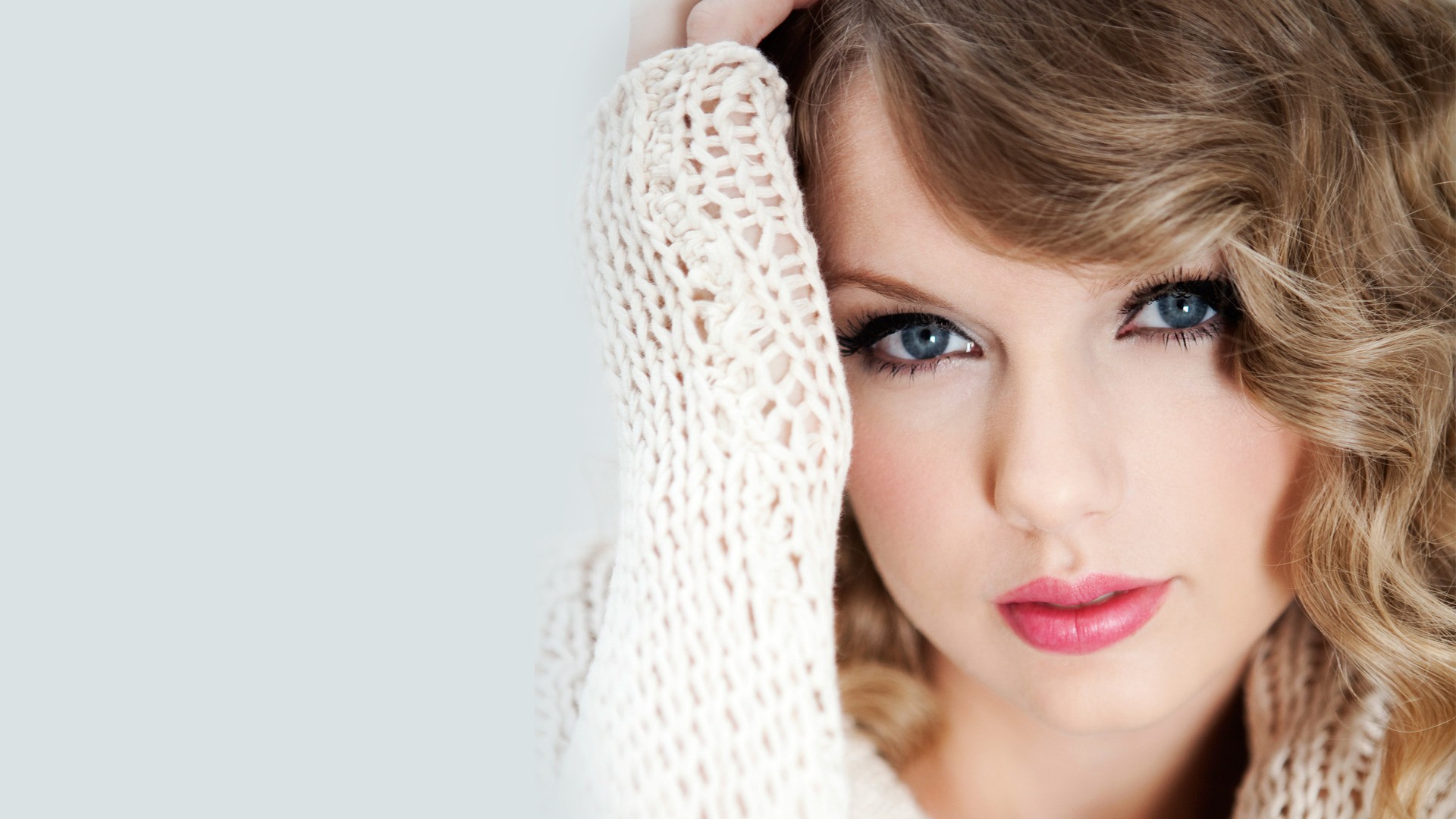 People 1920x1080 Taylor Swift celebrity blonde blue eyes singer netted face women looking at viewer