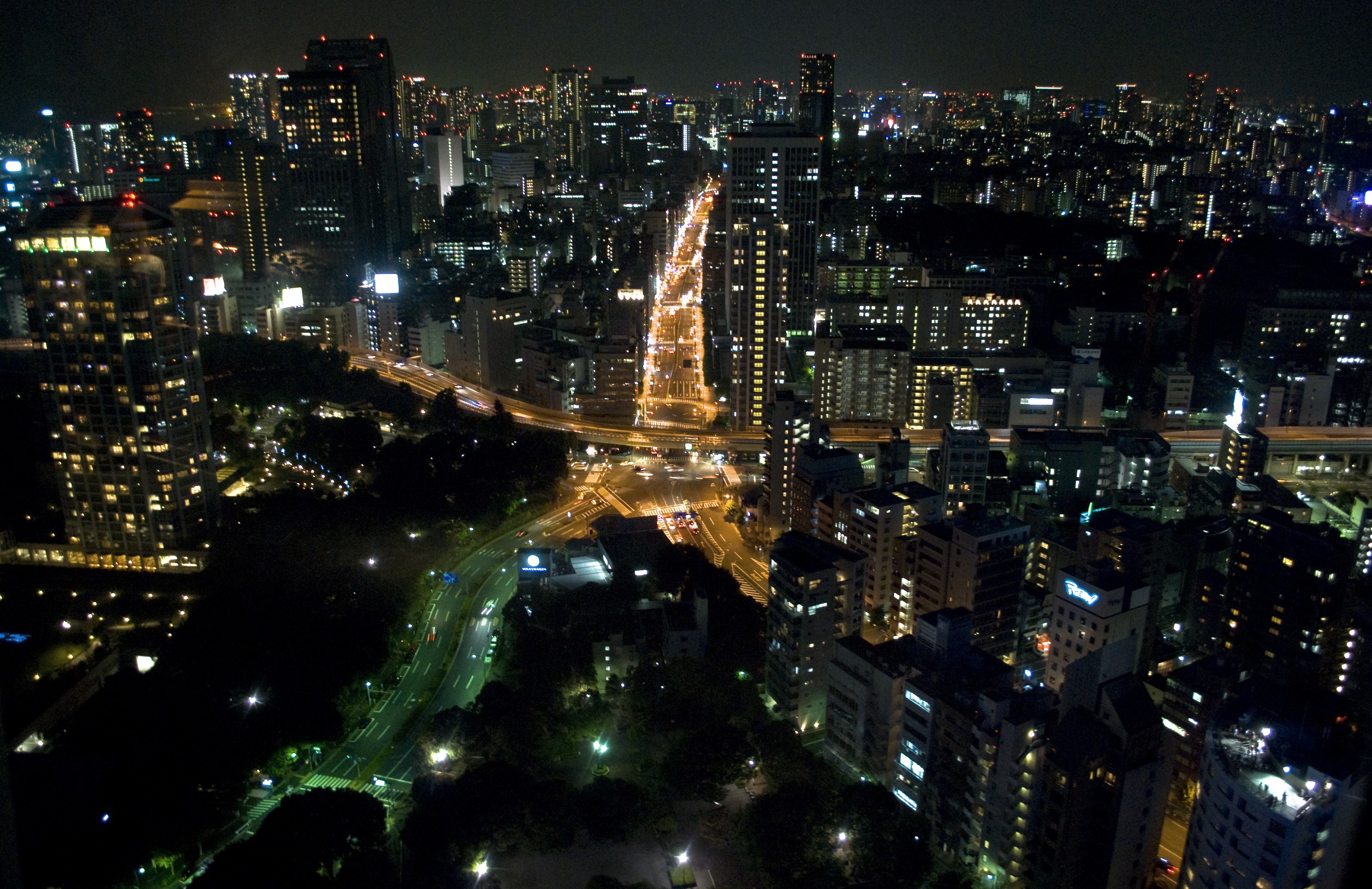 General 3758x2434 Asia Japan Tokyo cityscape night lights city lights