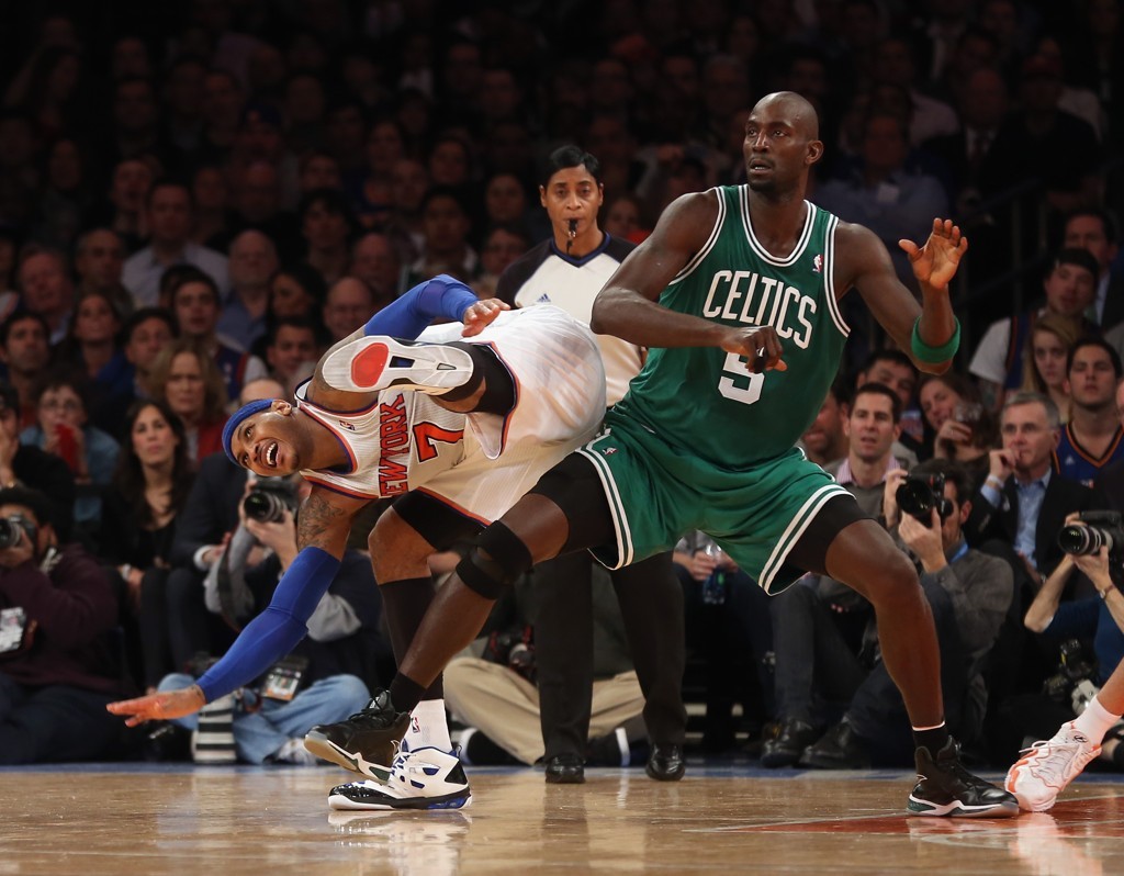 People 1024x798 NBA basketball Boston Boston Celtics New York Knicks New York City Carmelo Anthony Kevin Garnett men sport