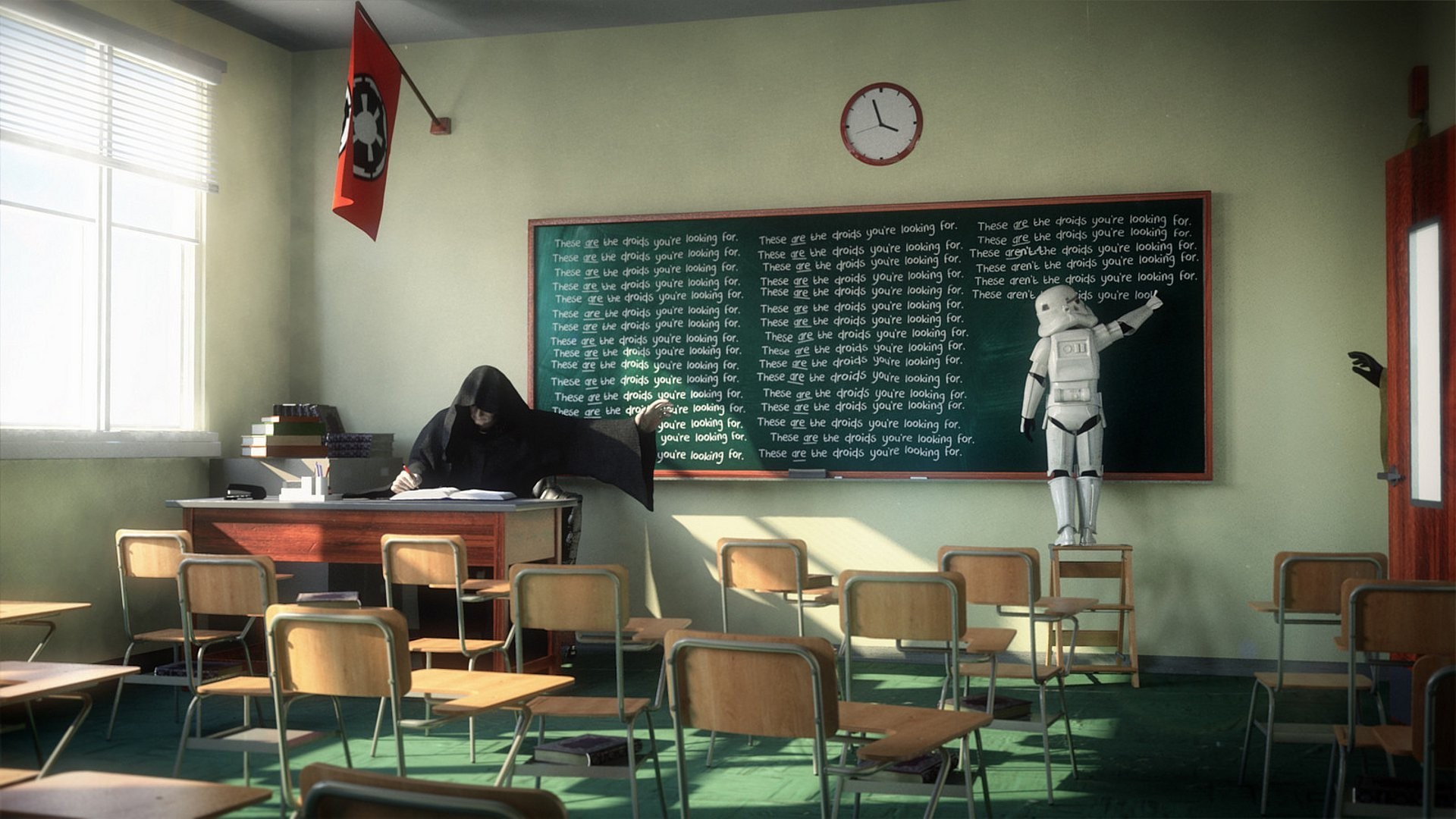 General 1920x1080 Sith classroom clocks Star Wars humor Darth Sidious Star Wars Humor school stormtrooper Imperial Stormtrooper
