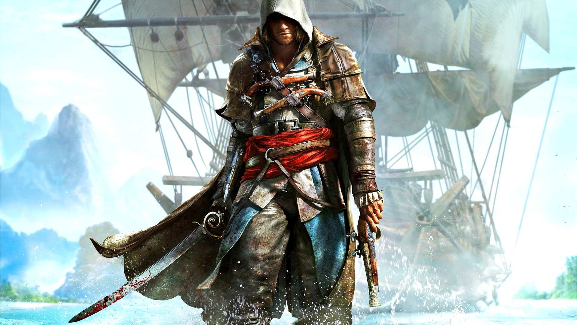 General 1920x1080 Assassin's Creed: Black Flag video games video game art Edward Kenway video game men hoods PC gaming