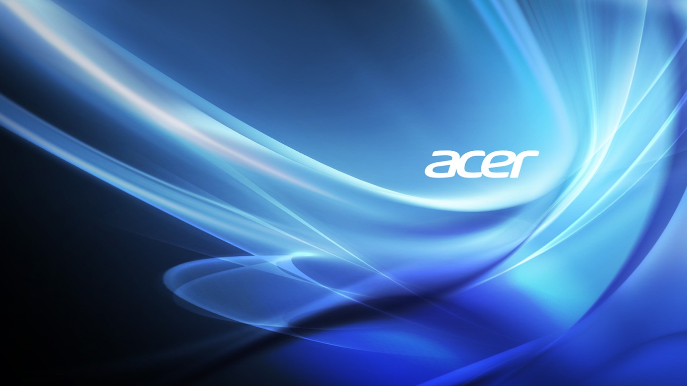 General 1366x768 Acer blue logo blue background
