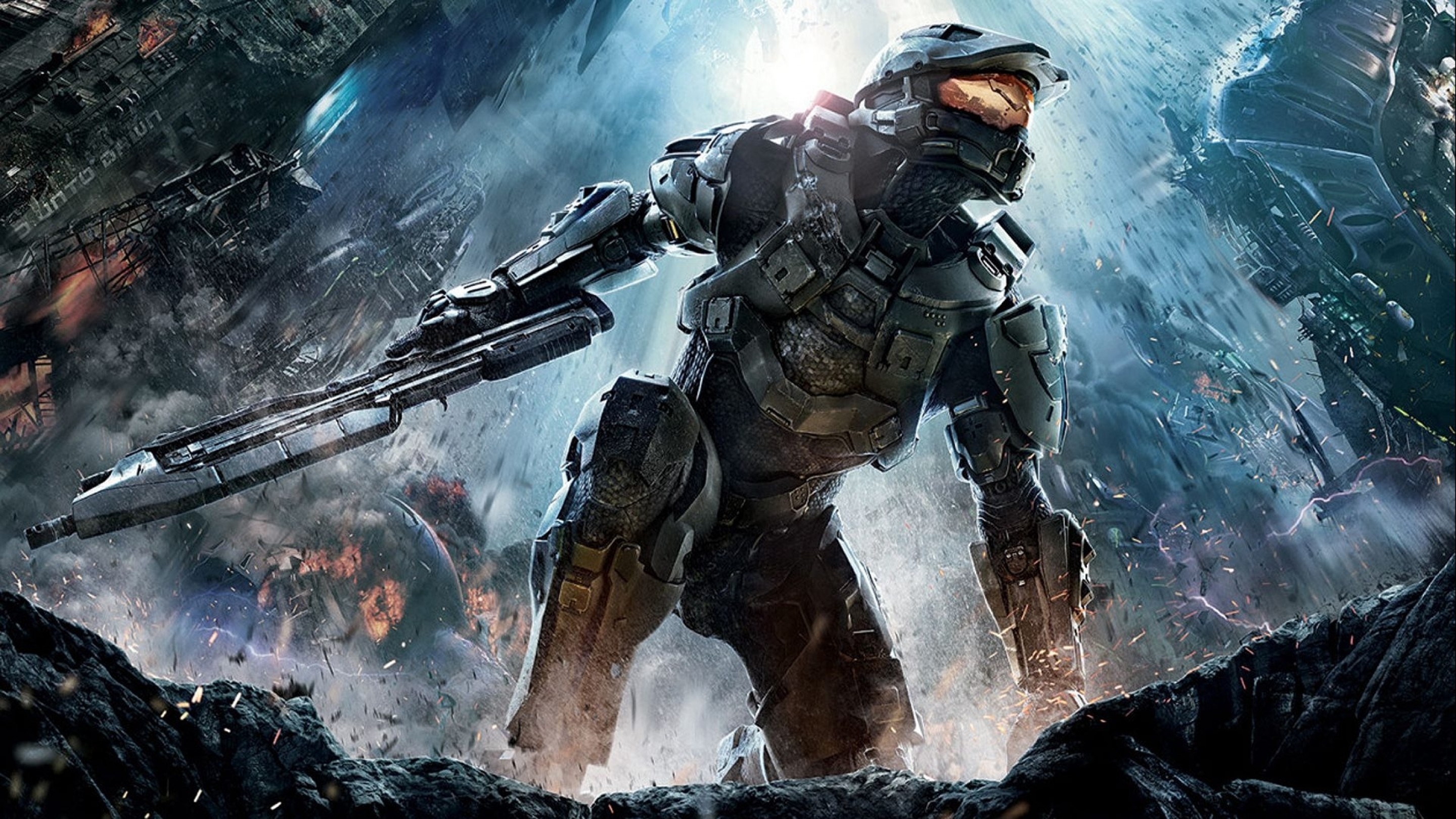 General 2880x1620 Halo (game) Halo: The Master Chief Collection gun Halo 4 low-angle video games PC gaming weapon video game men science fiction video game characters Master Chief (Halo) Futuristic Weapons video game art