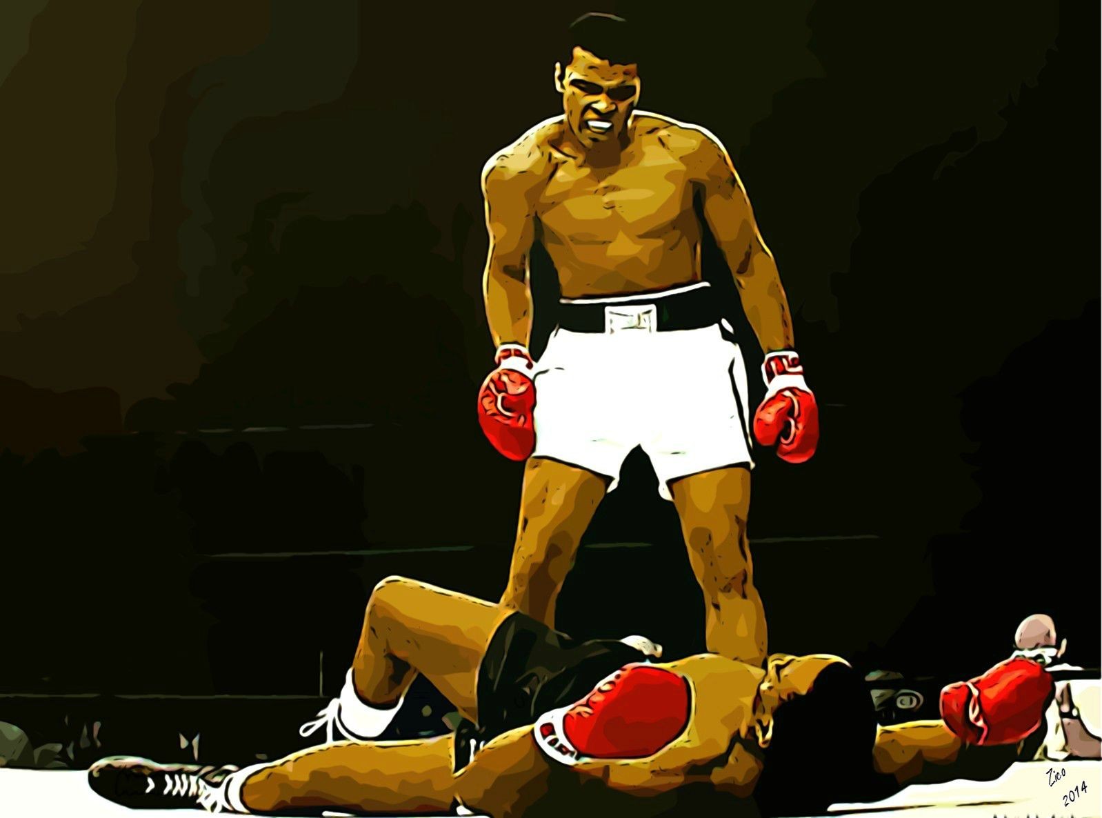 General 1598x1186 digital art boxing sport men hero Muhammad Ali celebrity