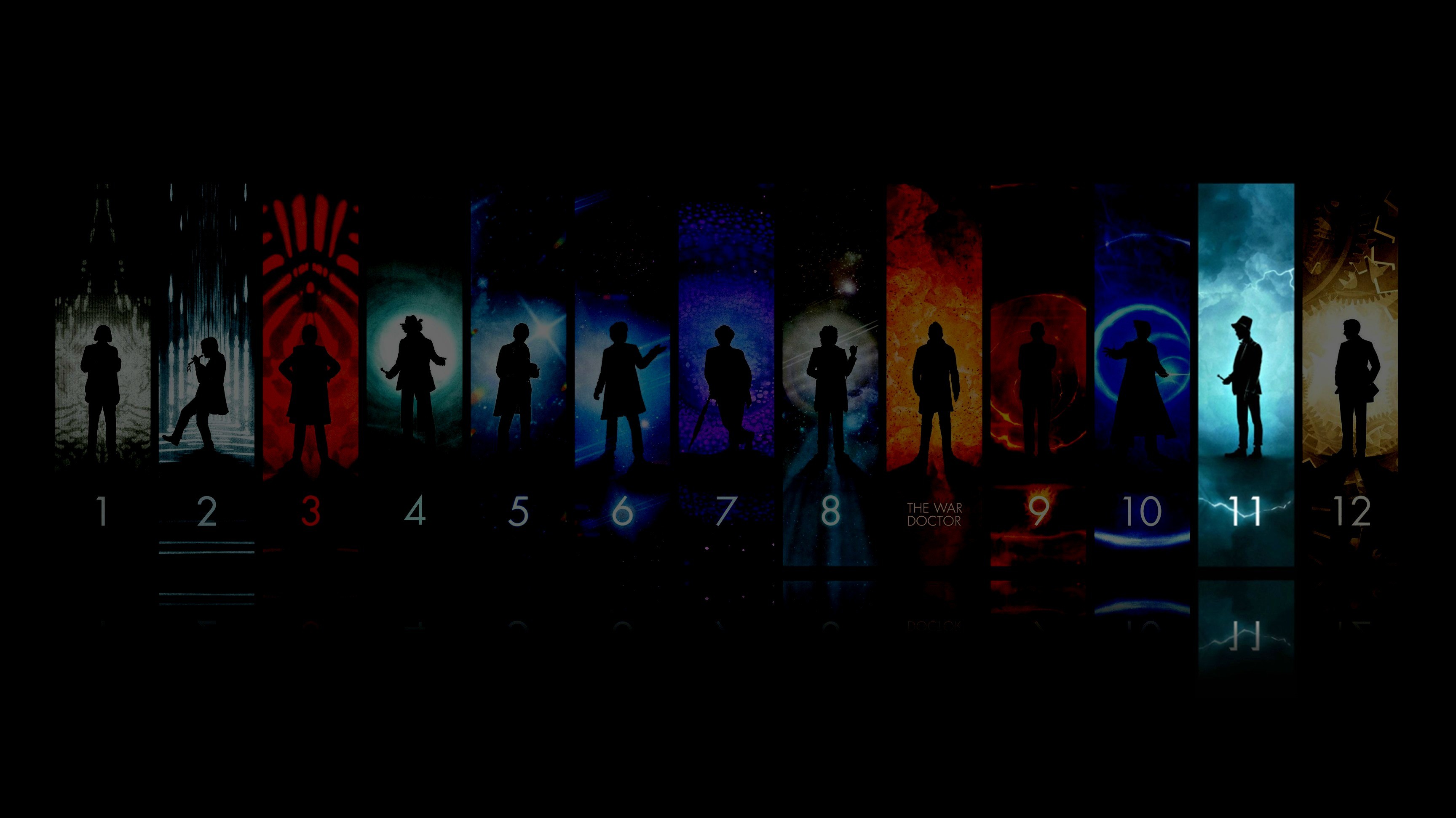 General 3456x1944 Doctor Who collage numbers TV series science fiction