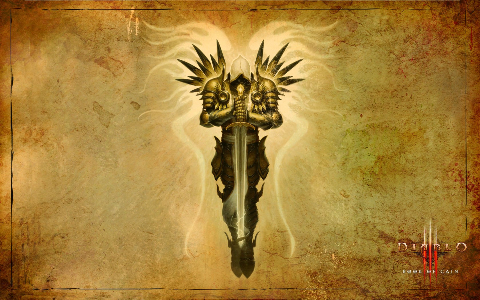 General 1680x1050 fantasy art wings sword Diablo III video games PC gaming video game art