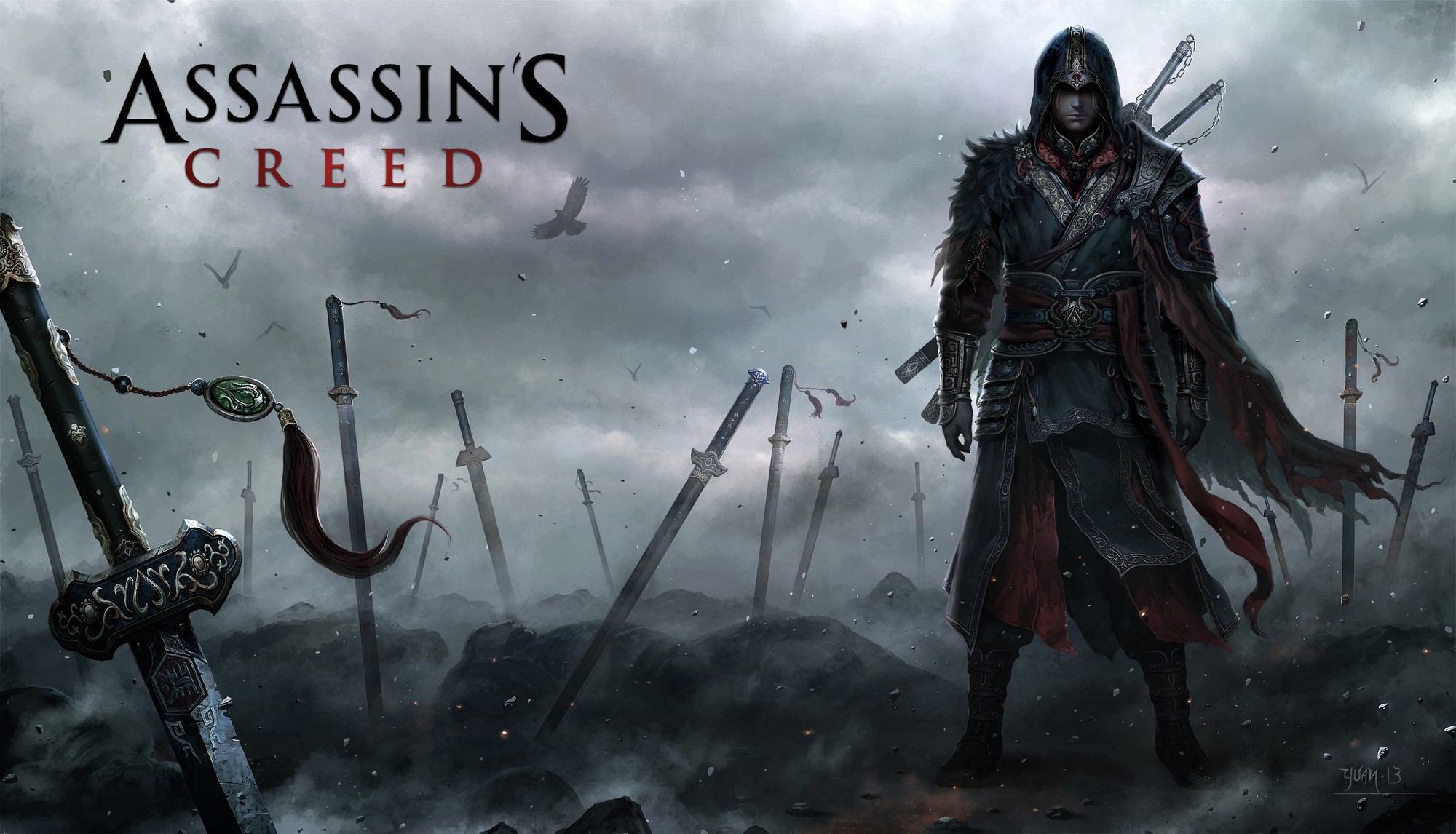 General 2000x1146 Assassin's Creed fantasy art dark fantasy warrior video games video game art PC gaming