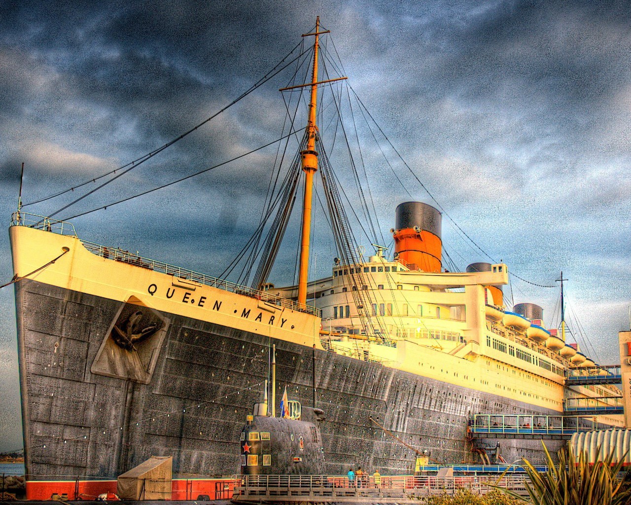 General 1280x1024 cruise ship vehicle HDR ship Queen Mary