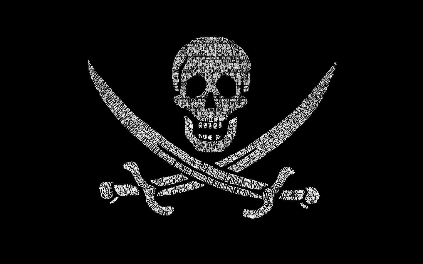 General 1440x900 skull pirates digital art simple background