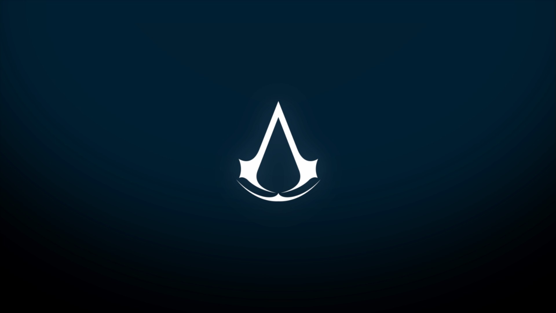 General 1920x1080 Assassin's Creed logo video games PC gaming simple background blue background Assassin's Creed Syndicate