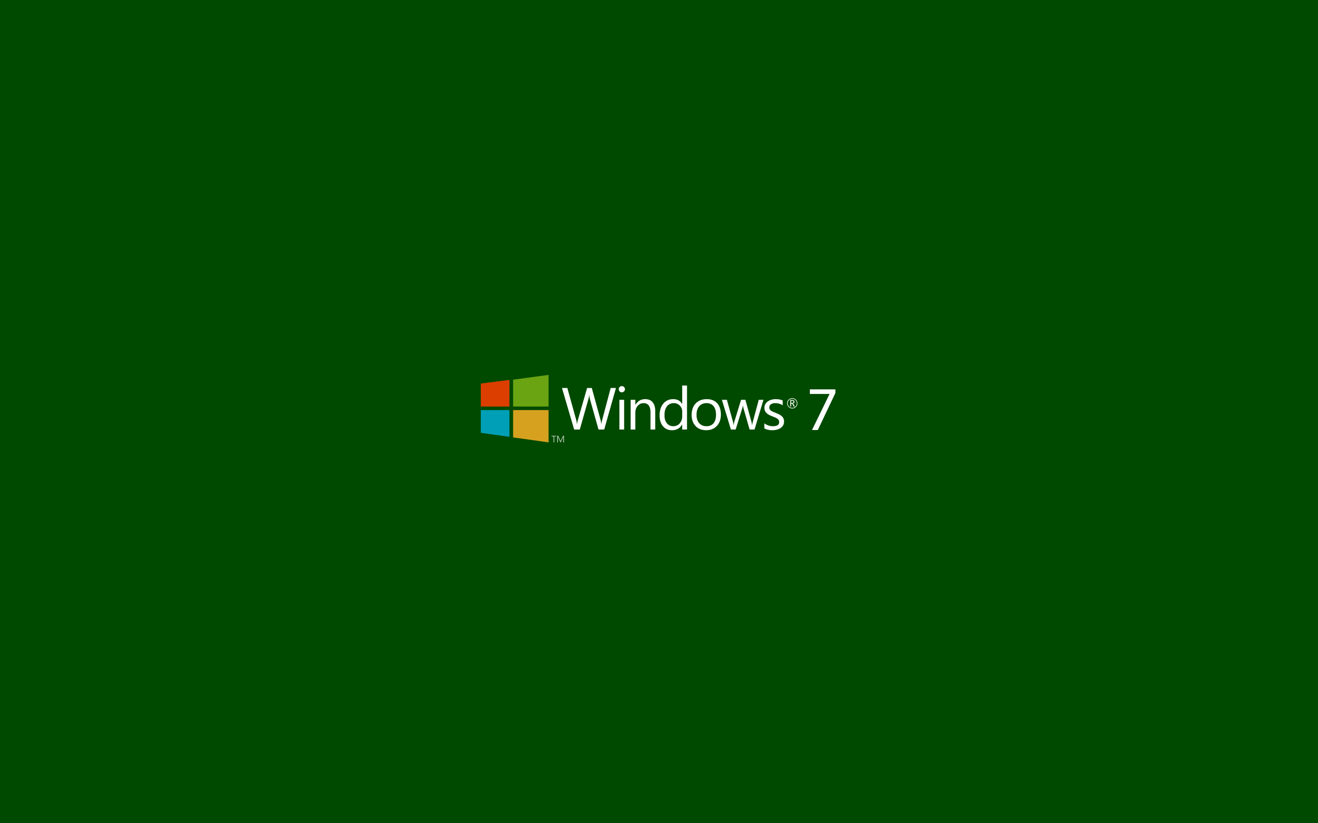 General 2560x1600 Windows 7 Microsoft Windows operating system minimalism simple background logo green background