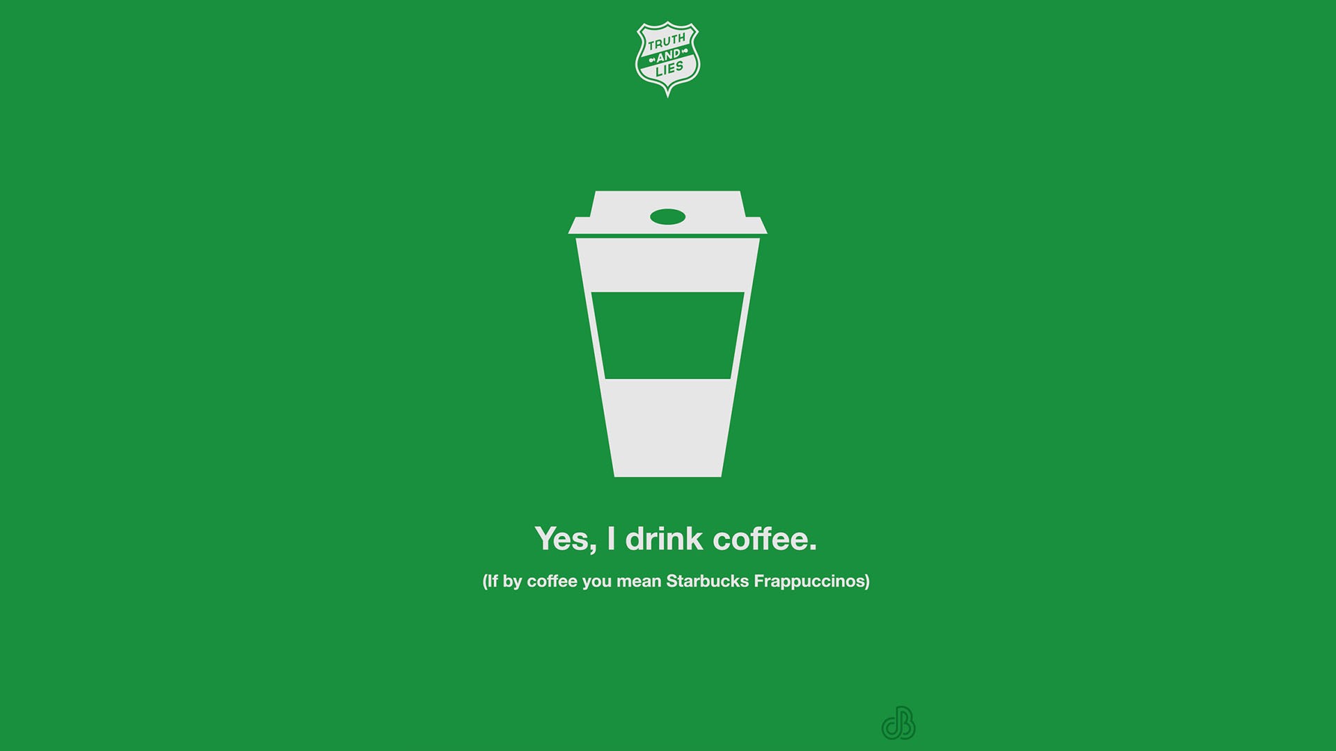 General 1920x1080 Justin Barber humor coffee minimalism simple background green background green typography