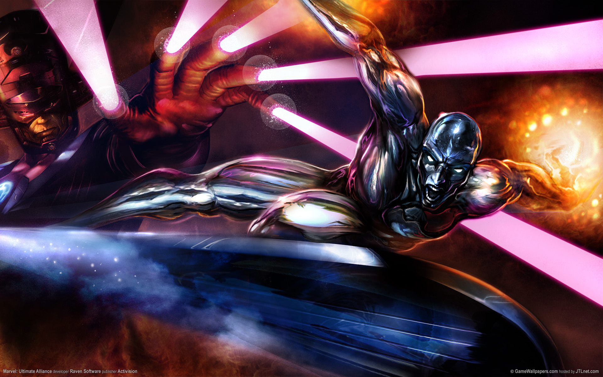 General 1920x1200 Silver Surfer Galactus Marvel Comics video games Ultimate Alliance Marvel: Ultimate Alliance (Game) video game art Raven Software Activision