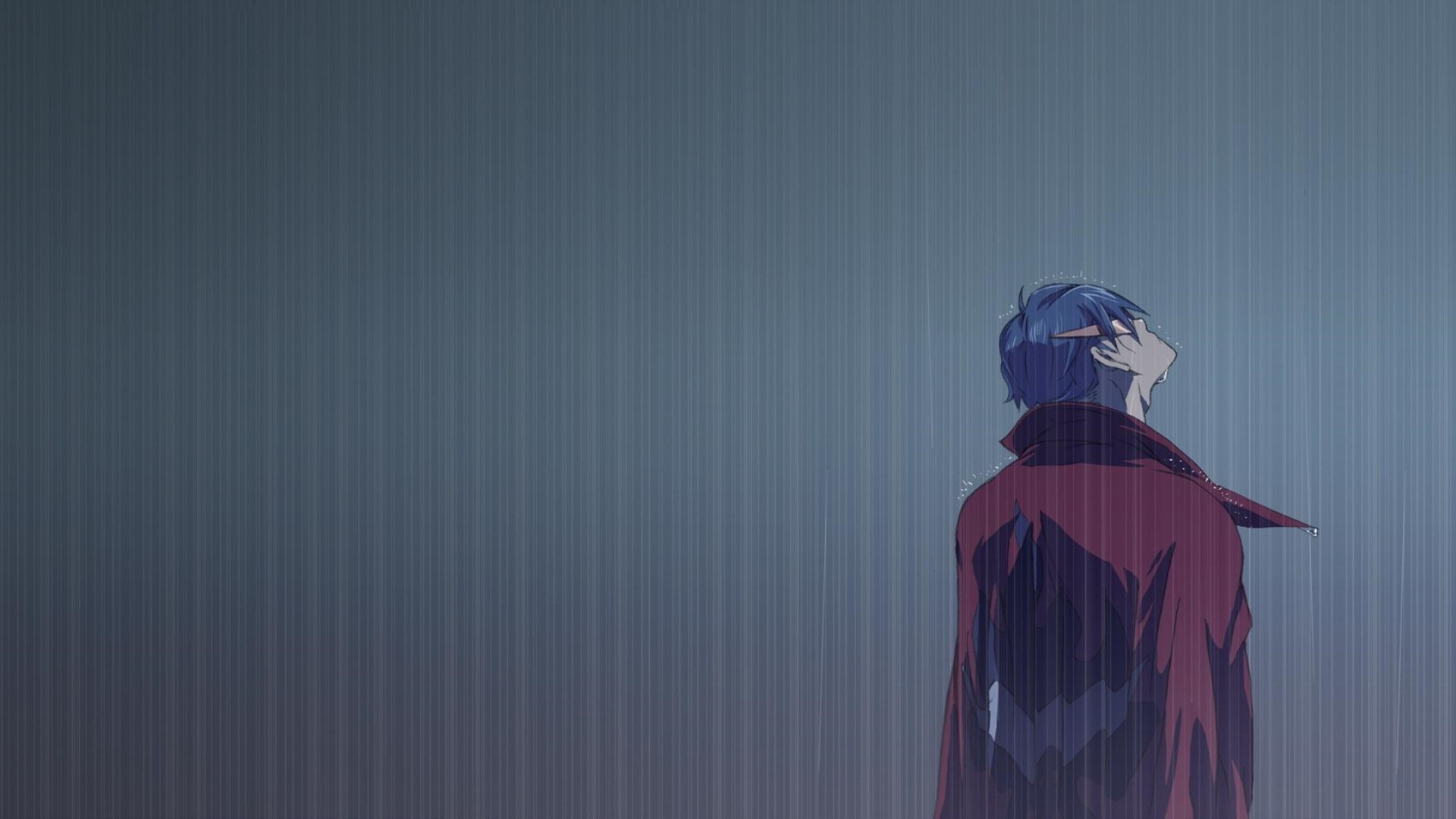 Anime 1920x1080 Kamina Tengen Toppa Gurren Lagann rain minimalism anime boys wet hair standing anime