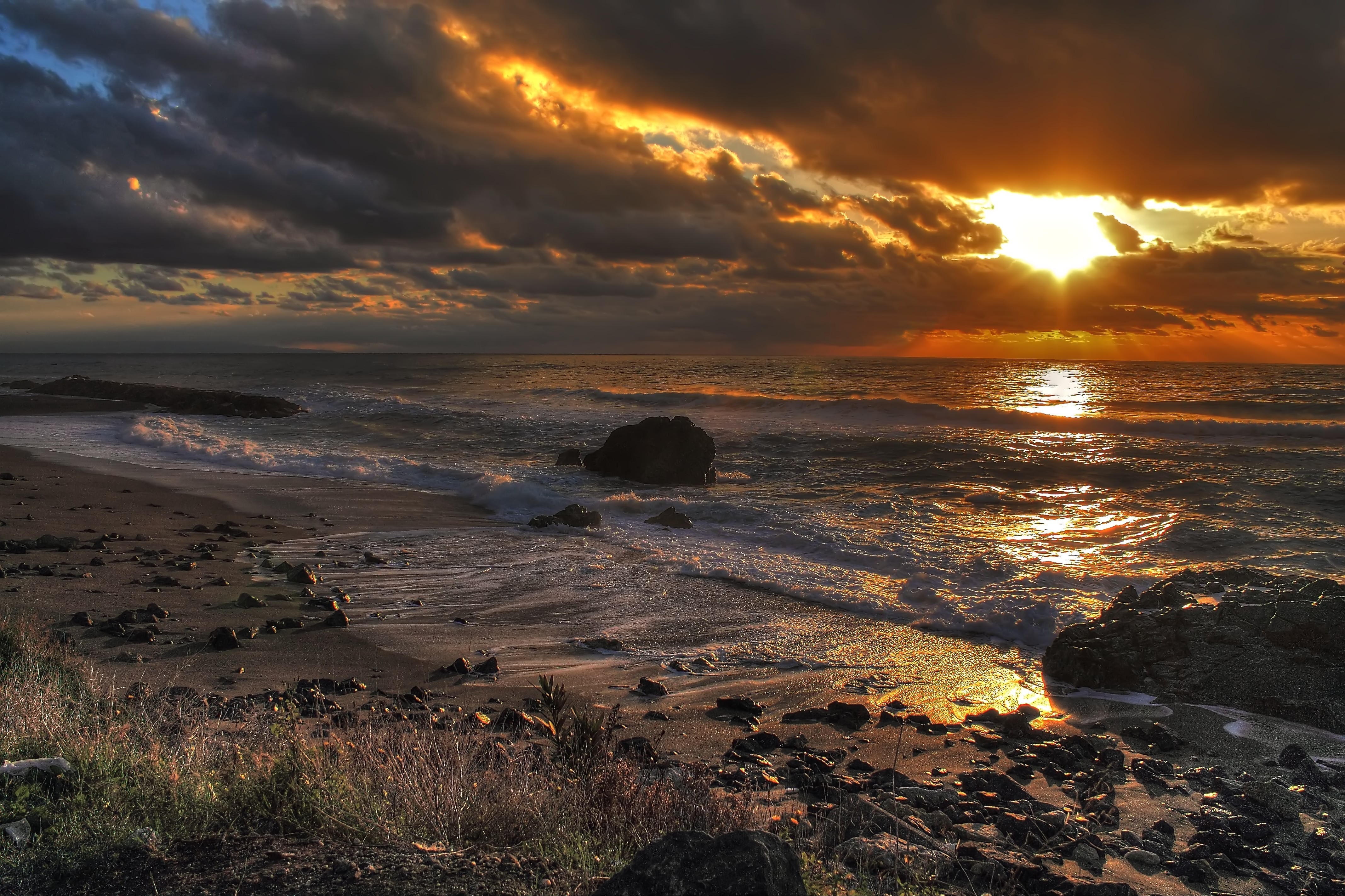 General 4271x2847 coast beach sea landscape sunset skyscape nature sky sunlight clouds outdoors