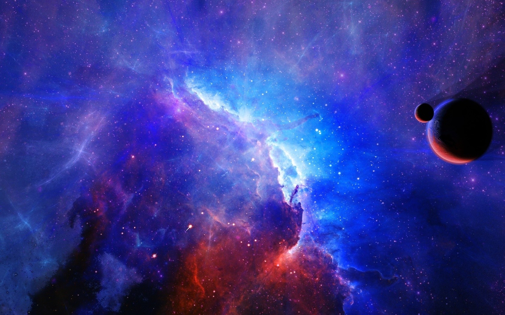 General 1680x1050 space space art planet nebula digital art Digital Glowing