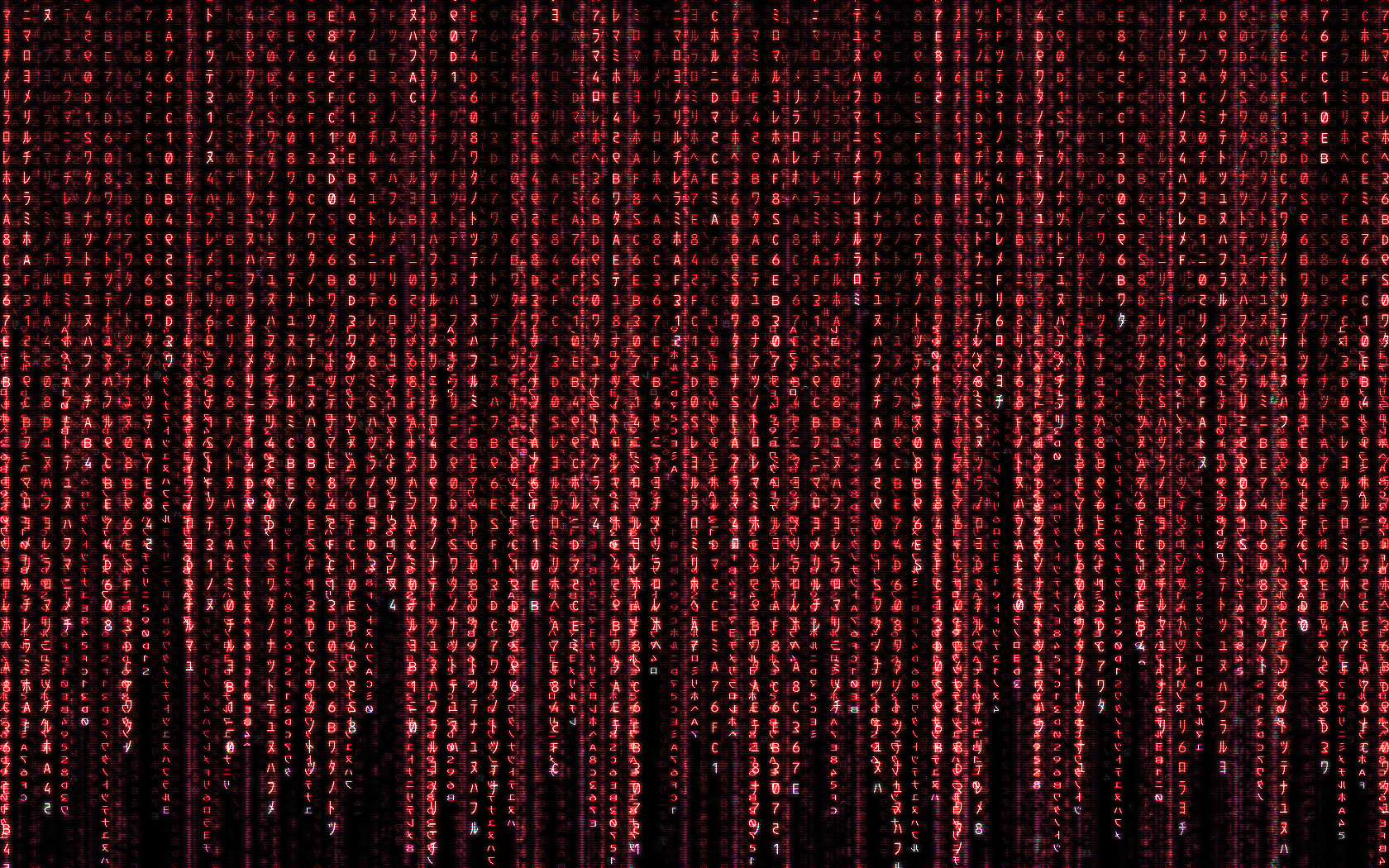 General 1680x1050 The Matrix code red movies science fiction digital art