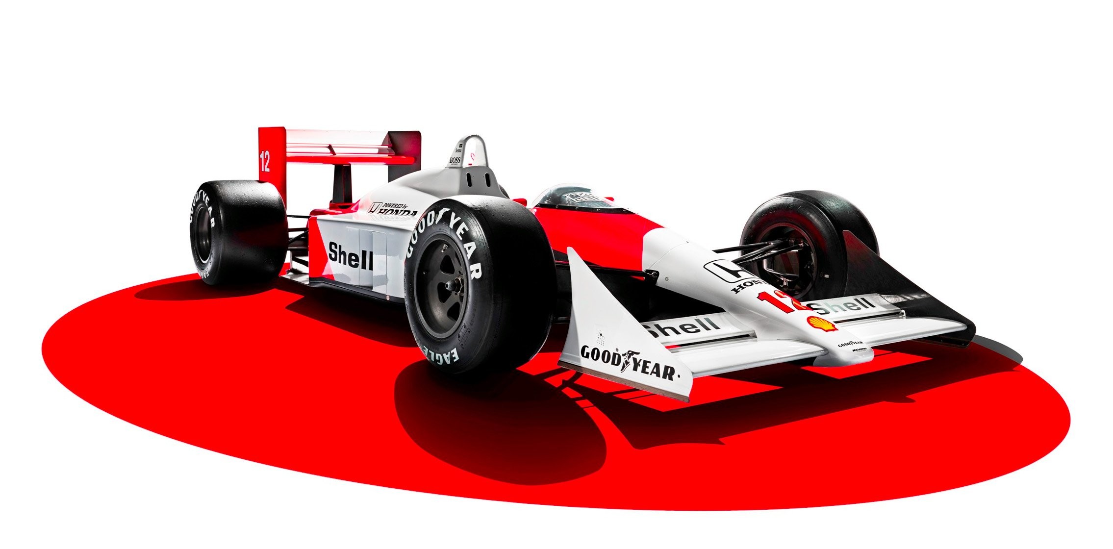 General 2270x1120 race cars Formula 1 Honda CGI digital art white background Ayrton Senna legends motorsport vehicle white cars